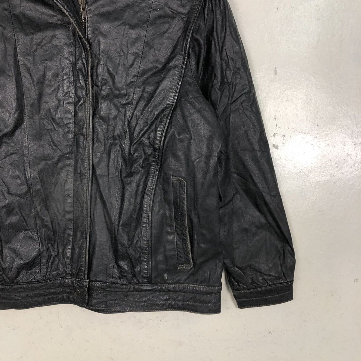 Japanese Brand 📌Vintage Biker Leather Jacket Partina Issey Miyake Size US M / EU 48-50 / 2 - 7 Thumbnail