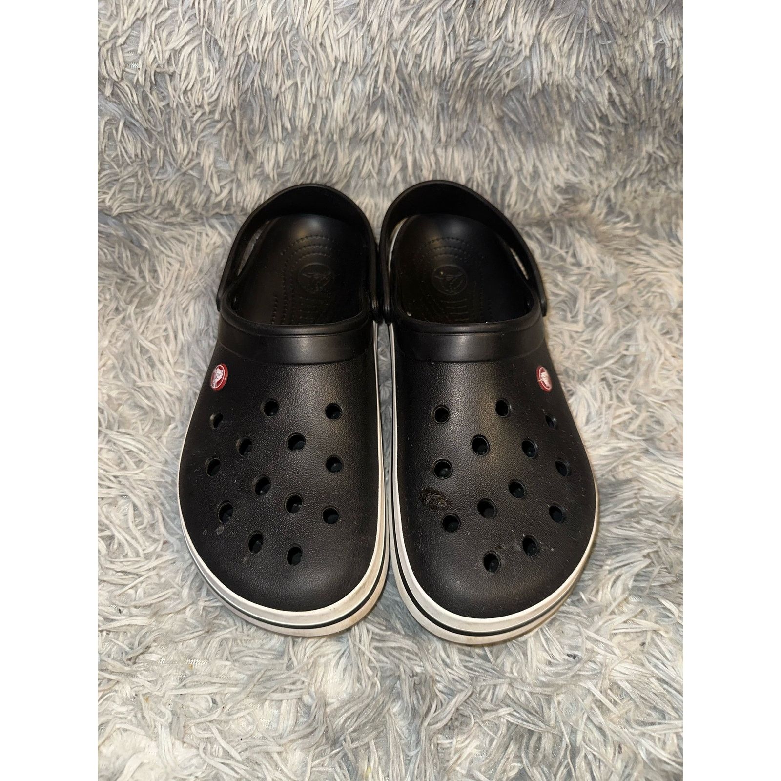 Crocs Crocs Crocband Clog - Black/White Mens Size 11 Size US 11 / EU 44 - 1 Thumbnail