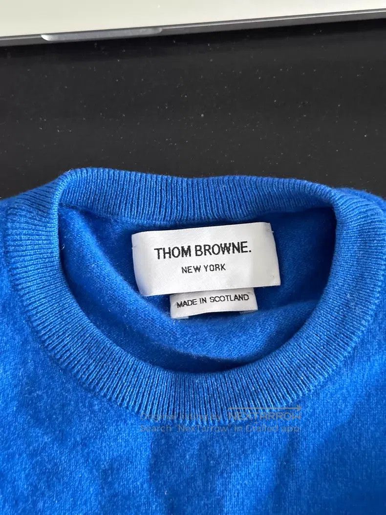 Thom Browne Thom Browne Blue Cashmere Sweater Size US XXL / EU 58 / 5 - 3 Thumbnail