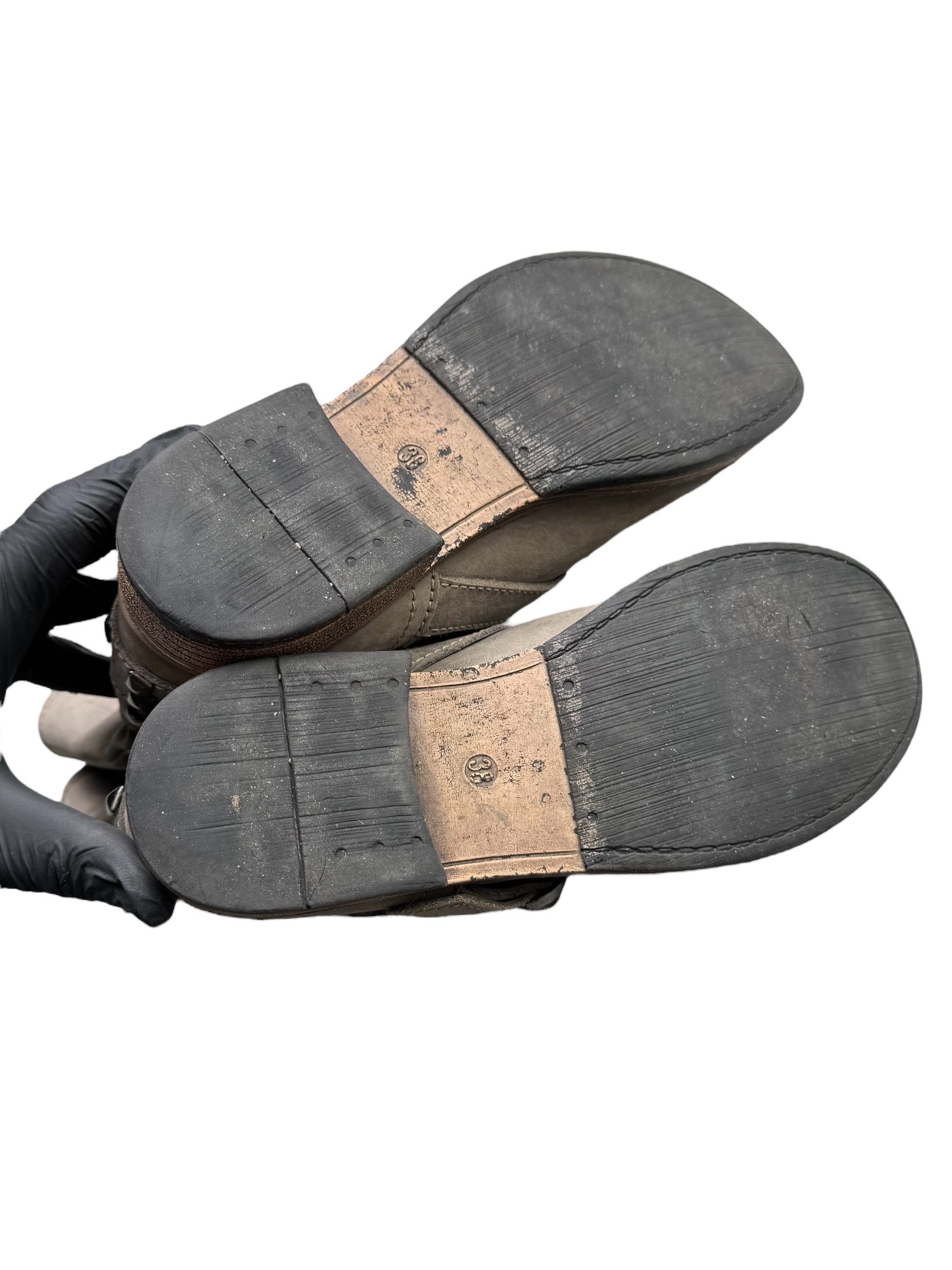 Other Vintage Leather Boots With Belted M42(E26)D15(V59) Size US 8 / IT 38 - 9 Thumbnail