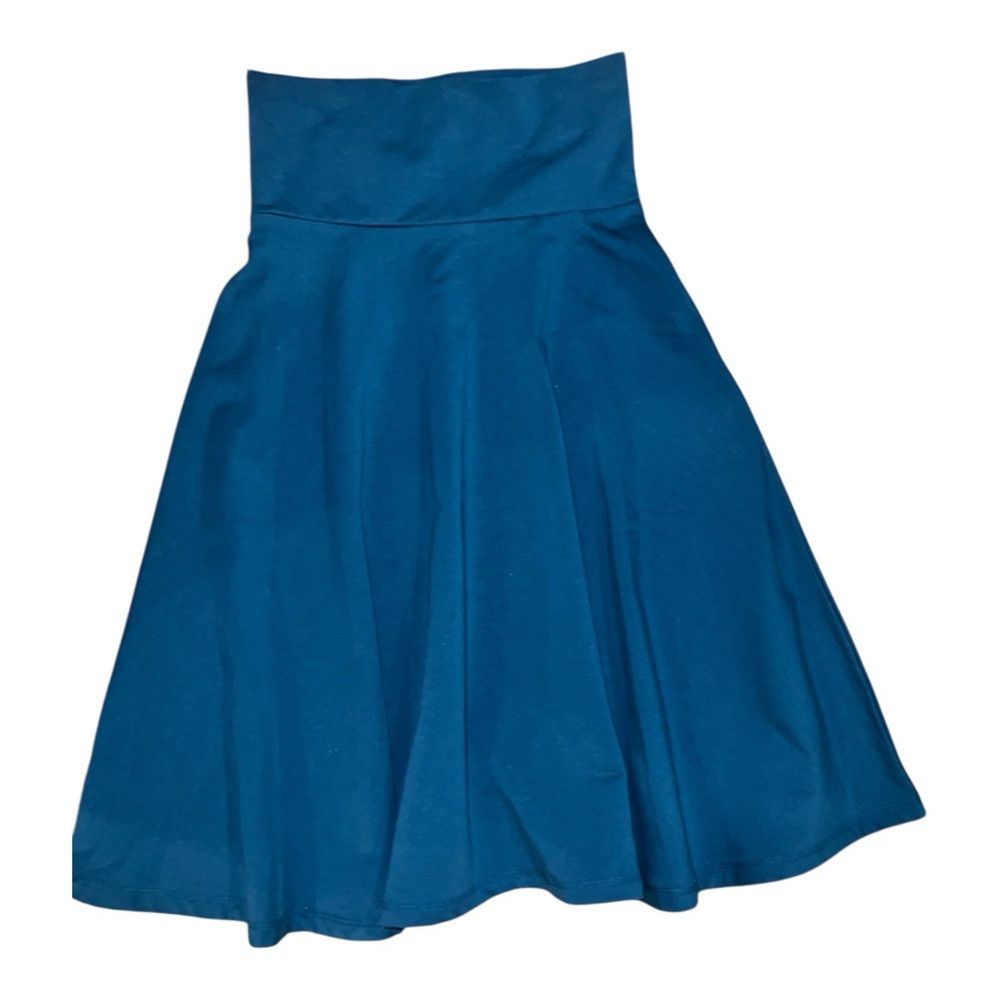 Other Aleeza Paris Diego Azure Blue Skater Skirt Stretch Waist Si Size 27" / US 4 / IT 40 - 2 Thumbnail