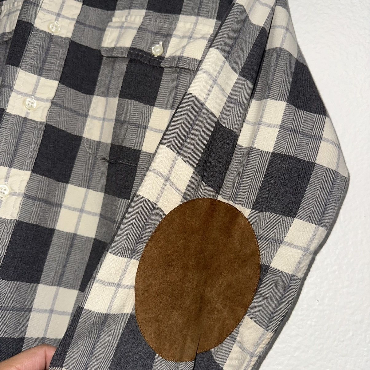Polo Ralph Lauren Polo Ralph Lauren Whitfield Flannel Leather Elbow Patch Size US M / EU 48-50 / 2 - 2 Thumbnail
