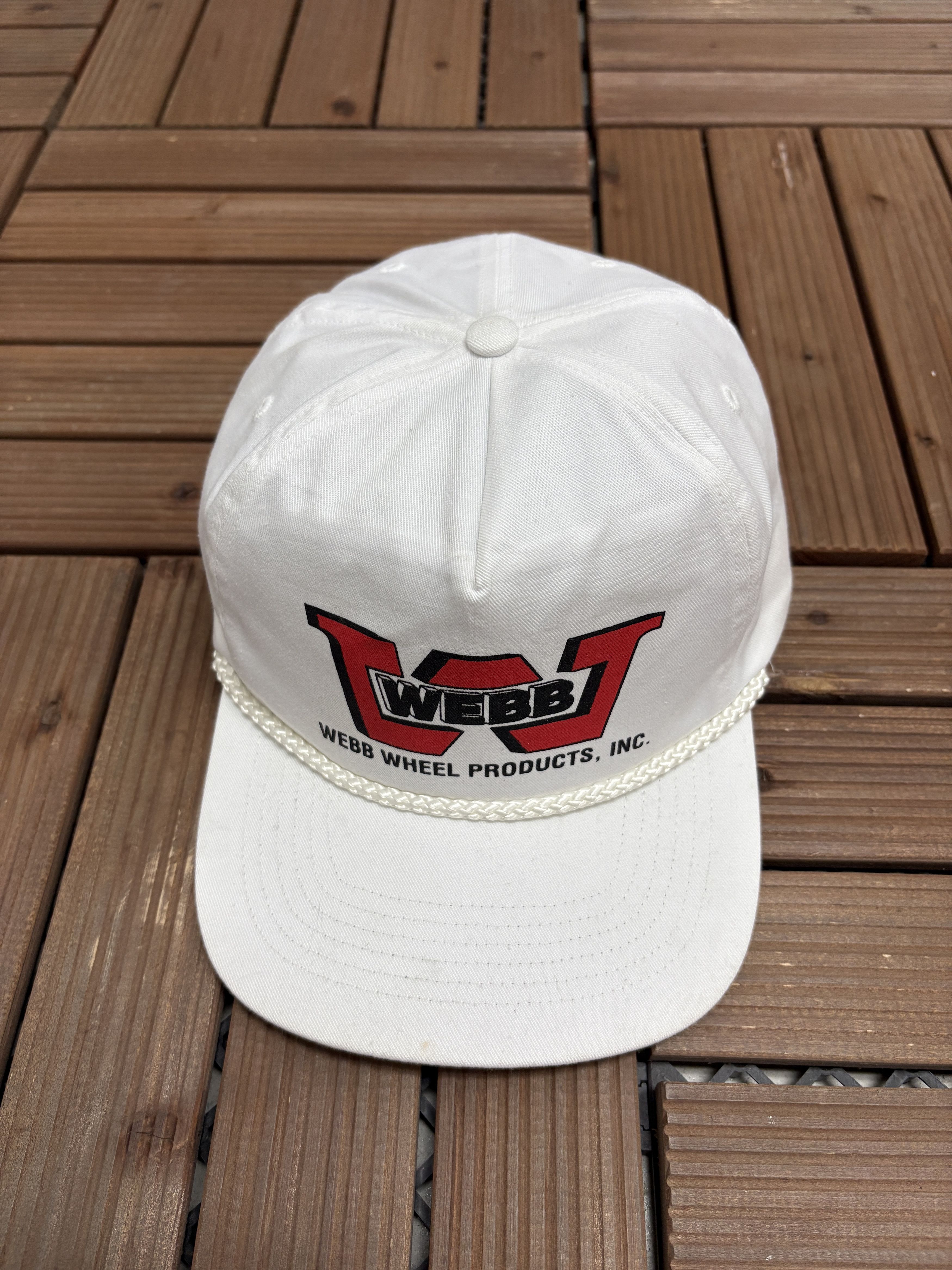 Vintage Webb Wheel Products Vintage Snap Back White Hat Cap Size ONE SIZE - 2 Thumbnail
