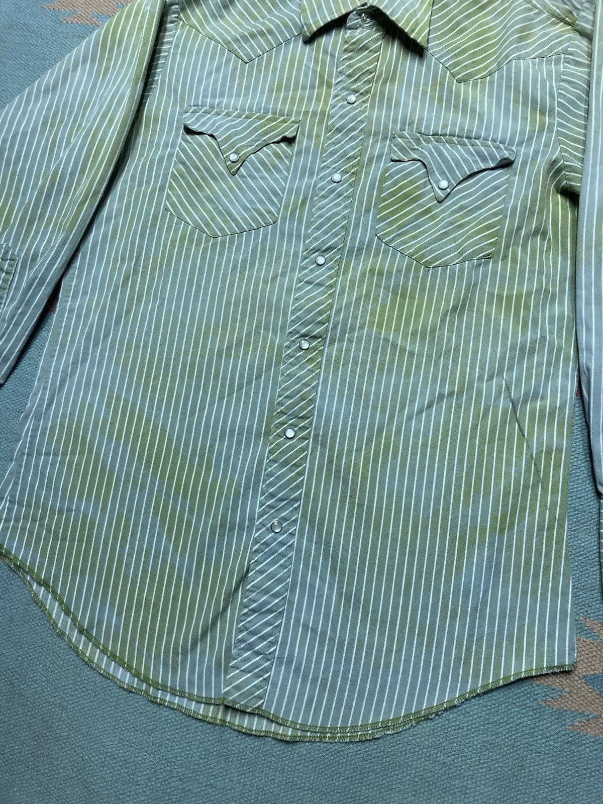 Vintage Vtg 60s western shirt Tem Tex Pearl snap faded green medium Size US M / EU 48-50 / 2 - 2 Thumbnail