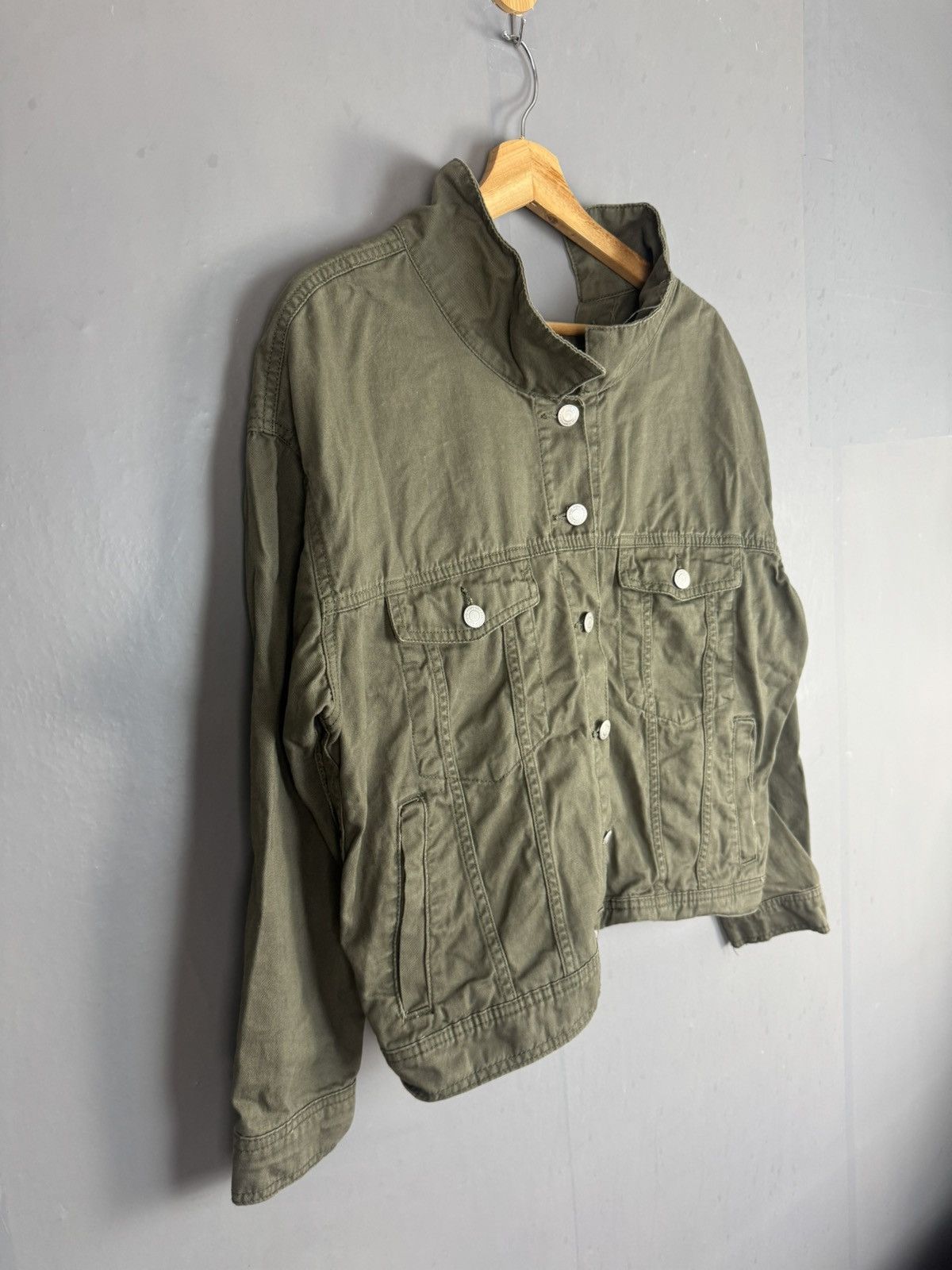 If Six Was Nine × Japanese Brand × Vintage Vintage Olive Des Olive Bondage Jacket Size US M / EU 48-50 / 2 - 2 Thumbnail