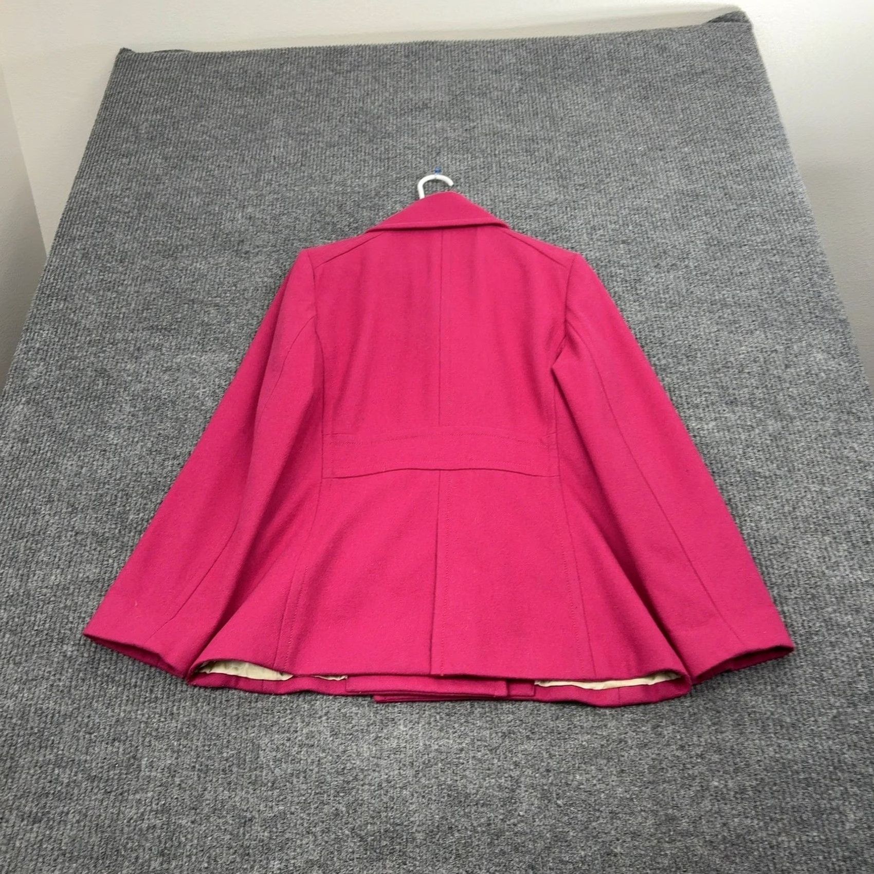 J.Crew VINTAGE J.CREW Pea Coat Womens M Pink Double Breasted Wool Blend Preppy Classic Coat Size M / US 6-8 / IT 42-44 - 7 Thumbnail
