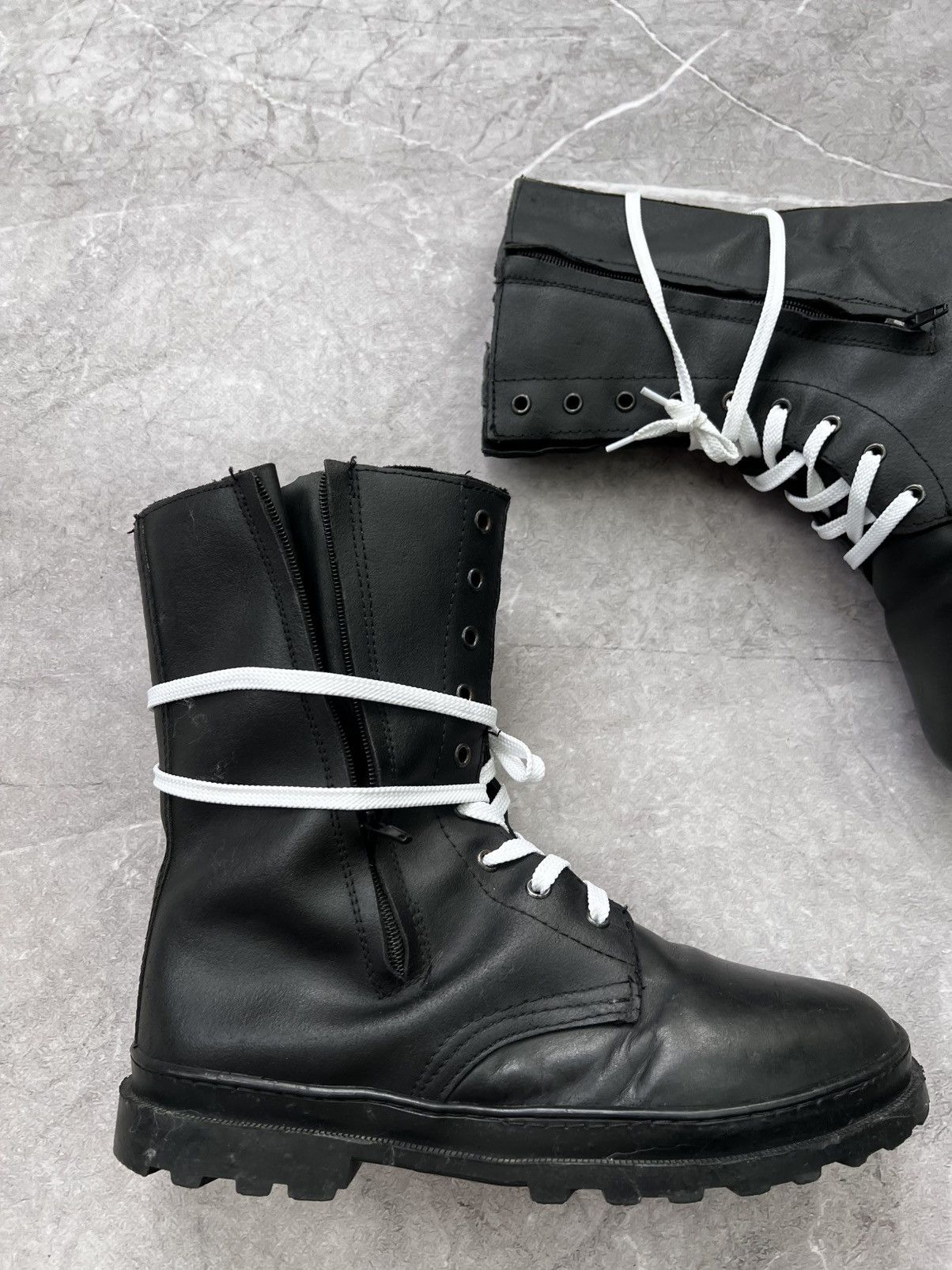 Other Black 90s Yeezy style Military Combat Zip Ankle Boots Size US 10 / EU 43 - 7 Thumbnail