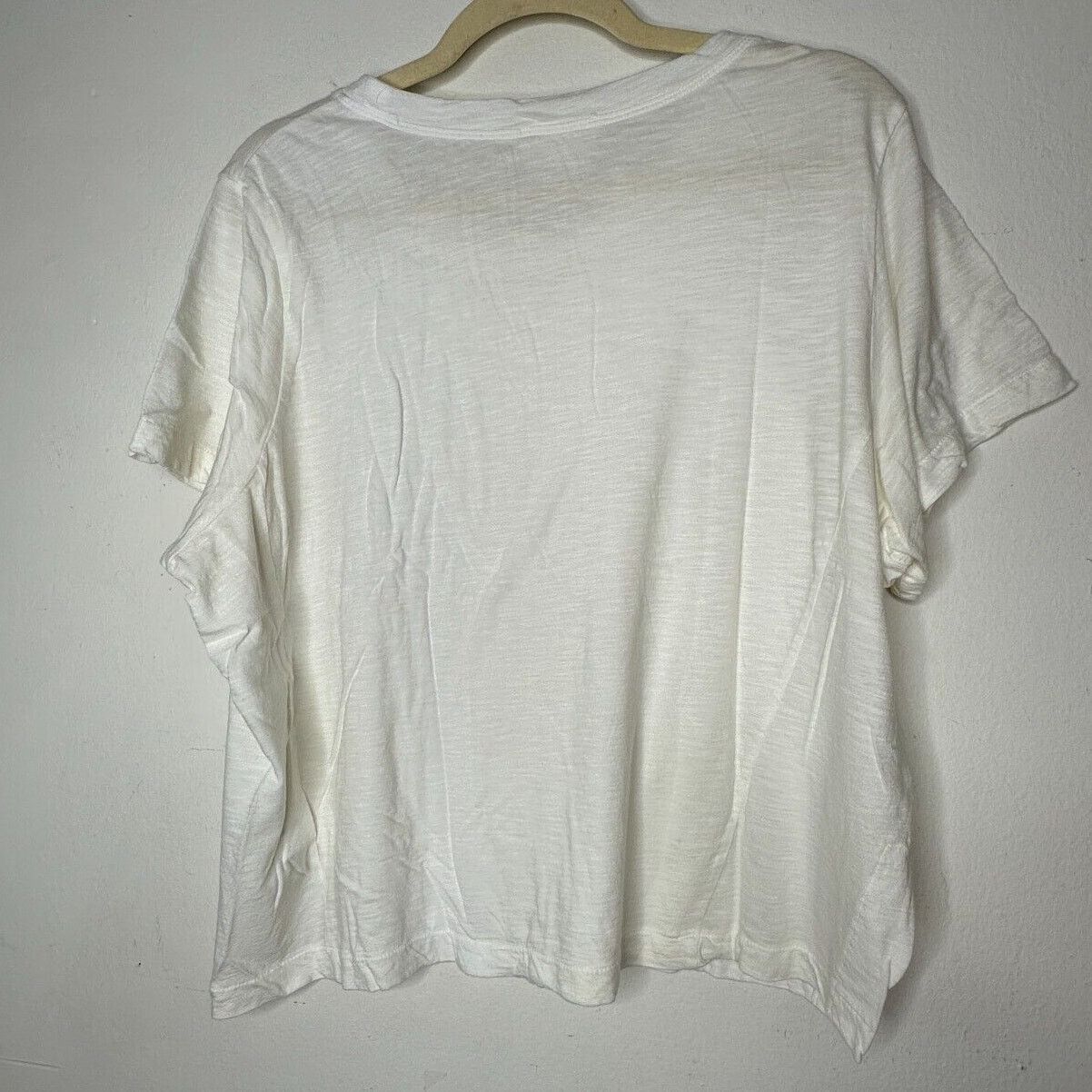 DKNY DKNY Ultra Soft Cream Short Sleeve Round Neck Crop Top L Size L / US 10 / IT 46 - 4 Thumbnail