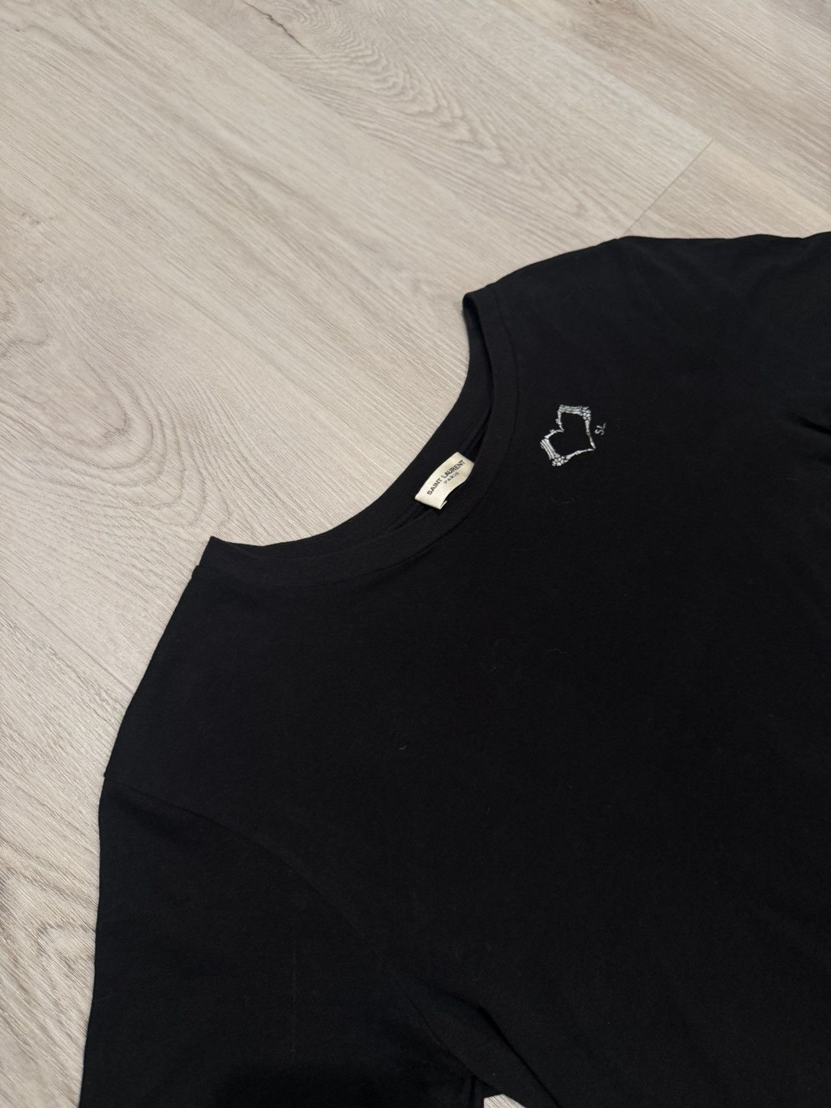Saint Laurent Paris s/s 2018 skeleton heart tee!! Size US S / EU 44-46 / 1 - 2 Thumbnail