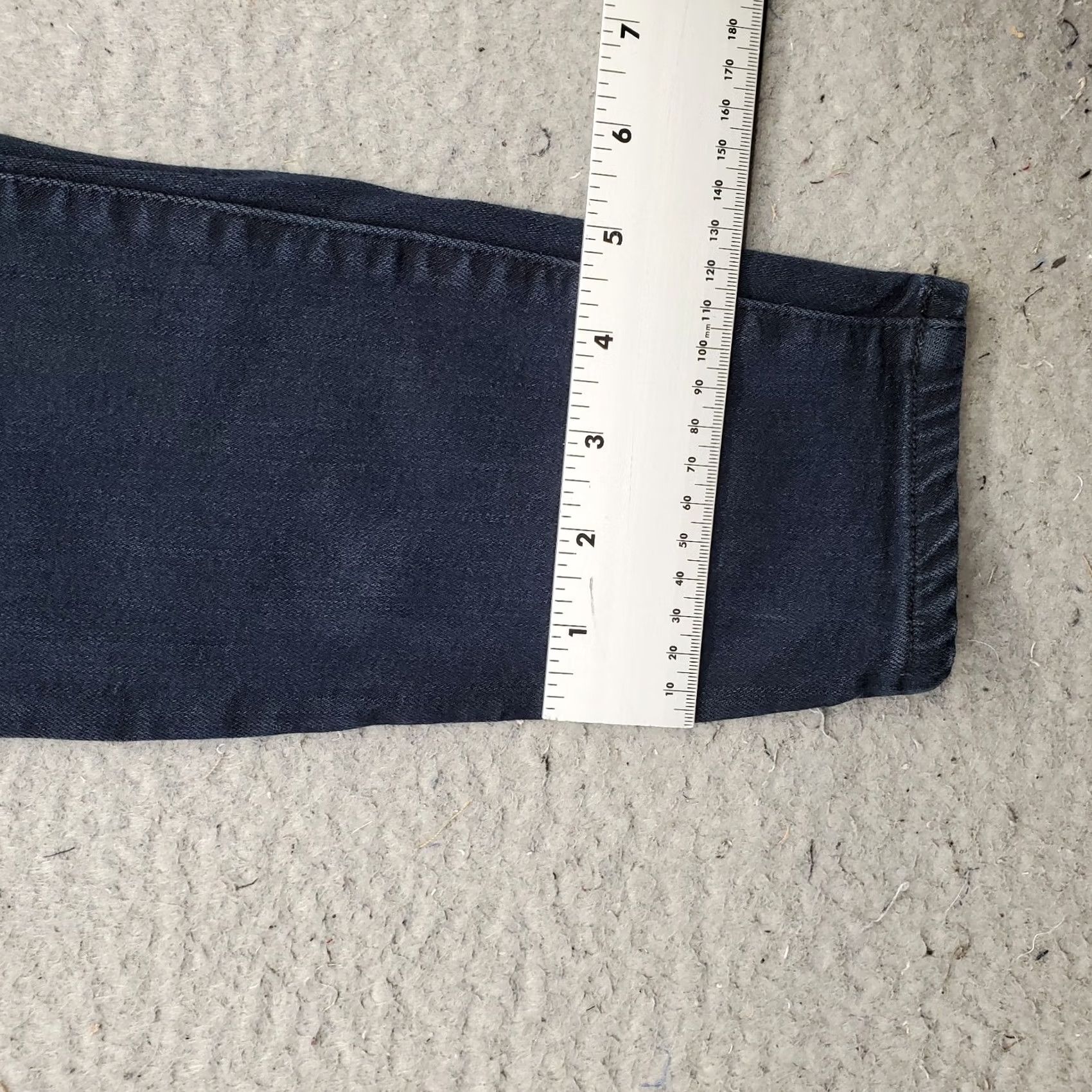 Vintage Liverpool Jeans Women's 2/26 Blue Denim High Rise Dark Wash Stretch Ankle Skinny Jeans Size 26" / US 2 / IT 38 - 5 Thumbnail