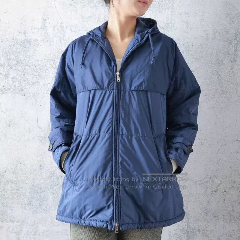 Prada PRADA Blue Nylon Hooded Jacket Size 36. Size XS / US 0-2 / IT 36-38 - 1 Thumbnail