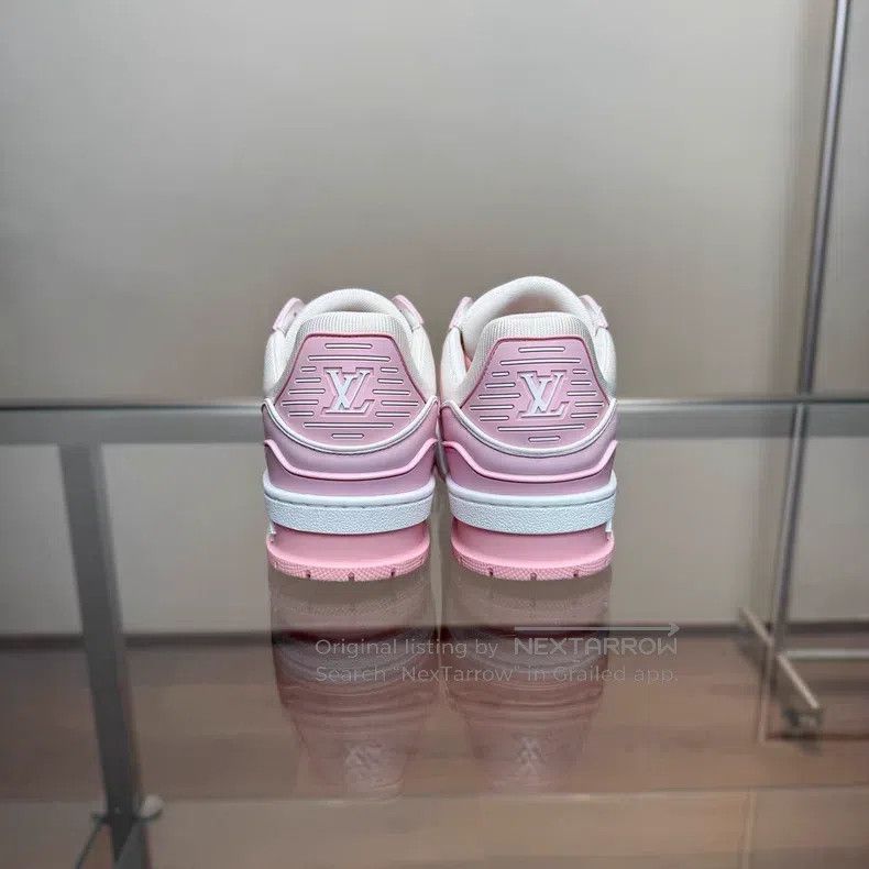 Louis Vuitton Louis Vuitton Trainer 25 New White Powder shoes Size US 4.5 / IT 34.5 - 4 Thumbnail