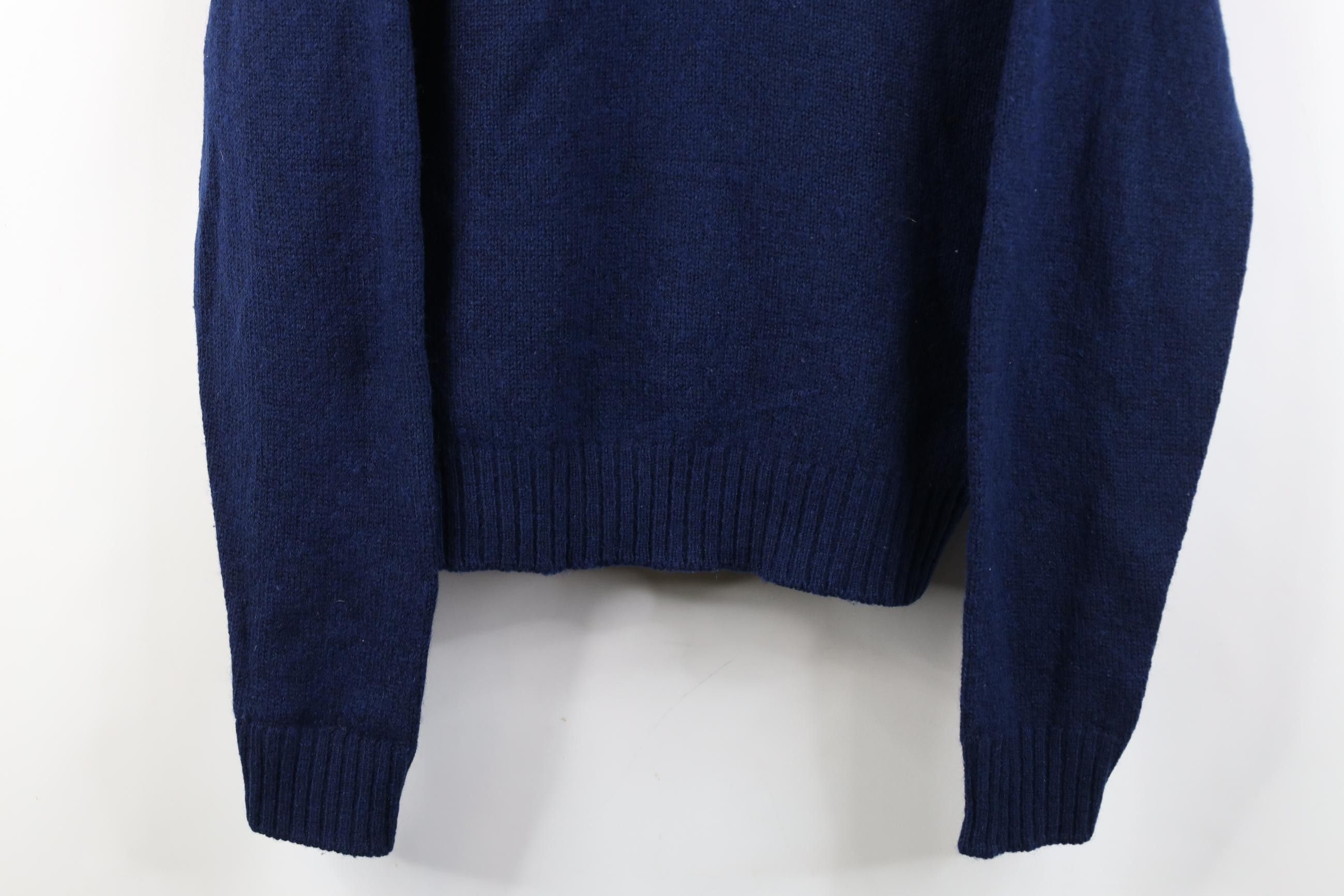 Vintage Vintage 70s Streetwear Blank Wool Knit V-Neck Sweater USA Size US M / EU 48-50 / 2 - 3 Thumbnail