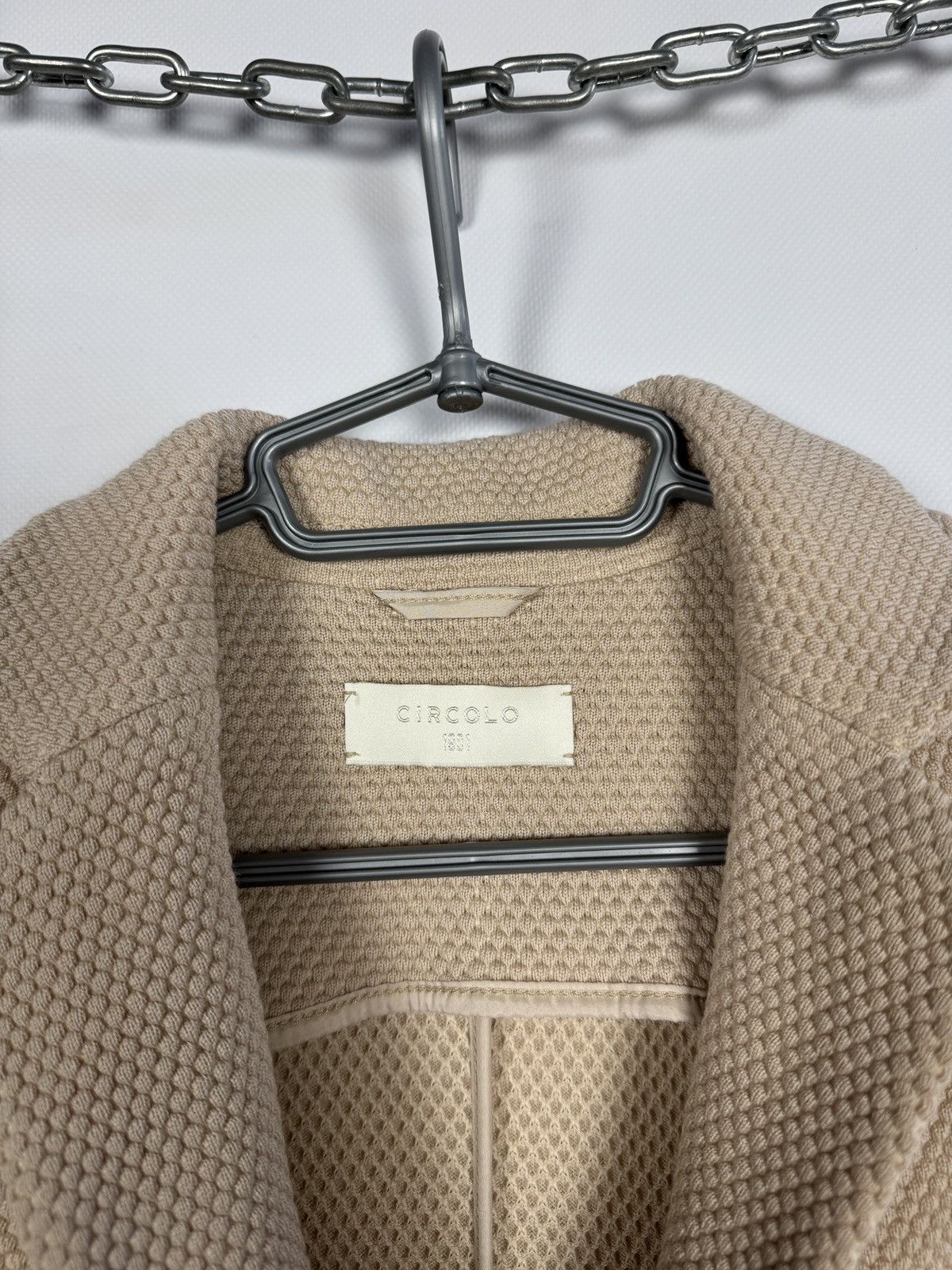 Circolo 1901 Circolo 1901 Blazer Virgil Wool Beige Textured Knit Jacket Size S / US 4 / IT 40 - 7 Thumbnail