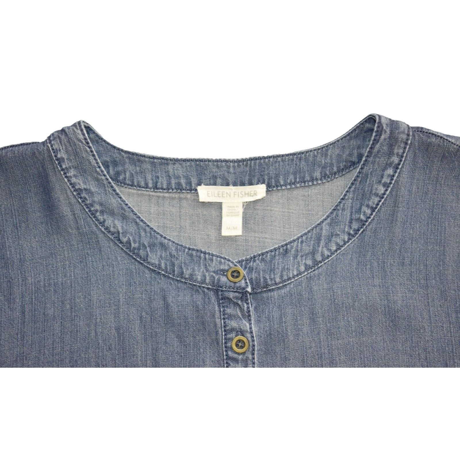 Eileen Fisher EILEEN FISHER Tencel & Organic Cotton Denim Dress Size M Size M / US 6-8 / IT 42-44 - 3 Thumbnail