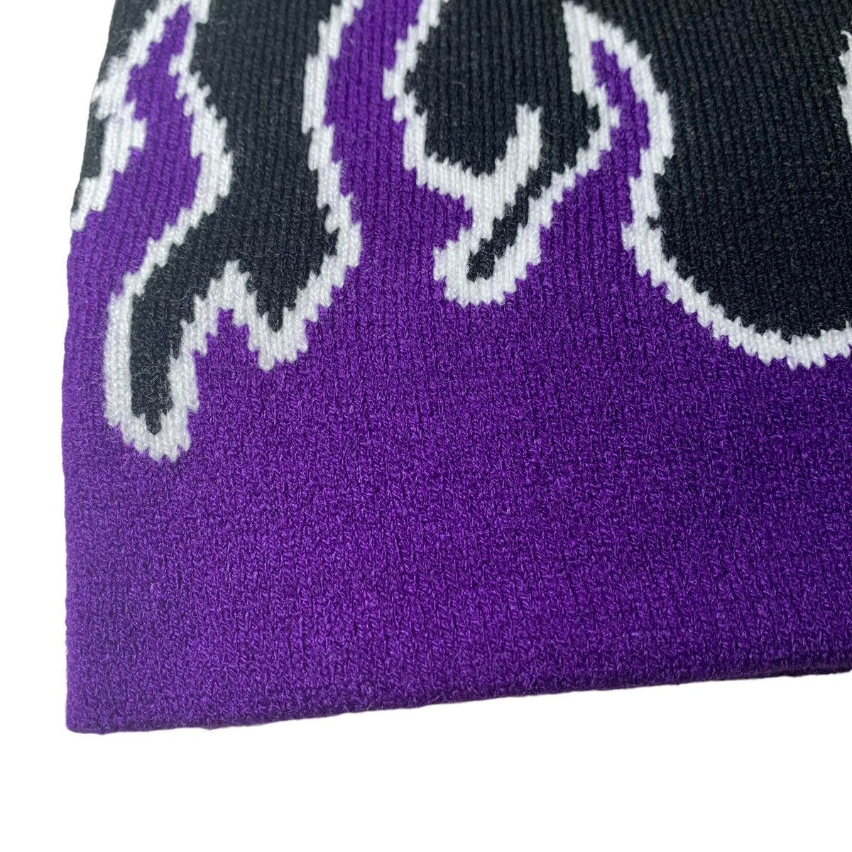Other Purple Flame Knitted Streetwear Beanie Size ONE SIZE - 3 Thumbnail