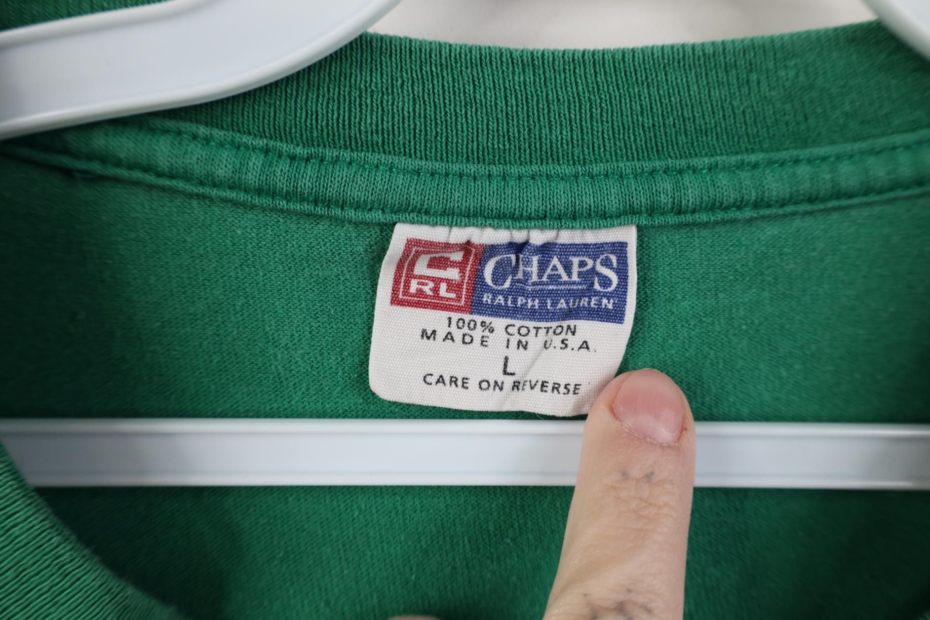Polo Ralph Lauren Vintage 90s Chaps Ralph Lauren Pocket T-Shirt Green USA Size US L / EU 52-54 / 3 - 9 Thumbnail