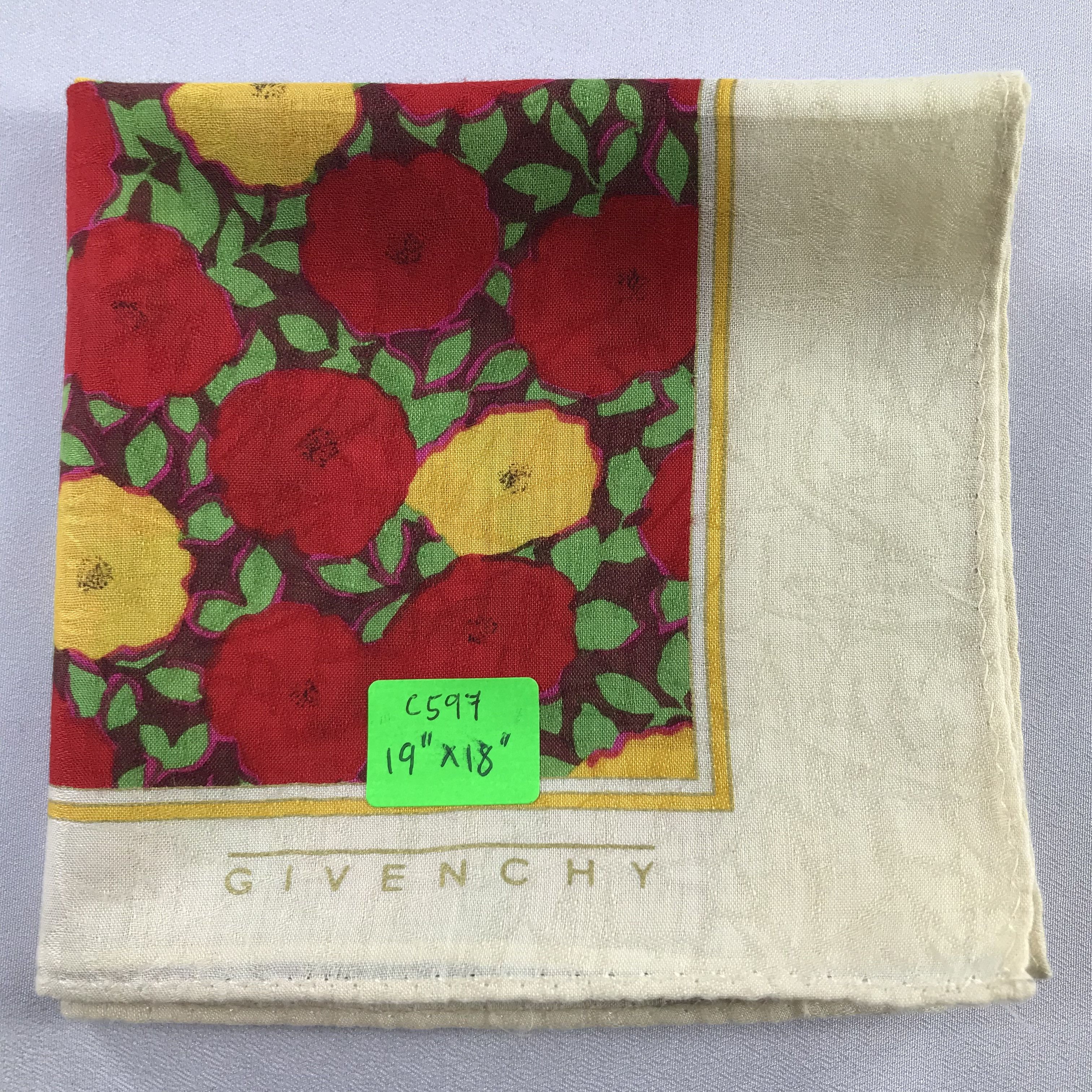 Vintage Givenchy Handkerchief / Bandana / Neckerchief C597 Size ONE SIZE - 7 Thumbnail