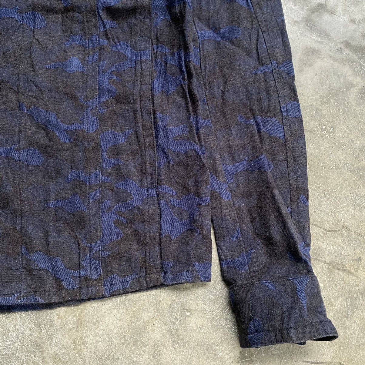 Japanese Brand 2000s Schlussel Vkei Style Open Collar Camo Button Up Shirt Size US M / EU 48-50 / 2 - 5 Thumbnail