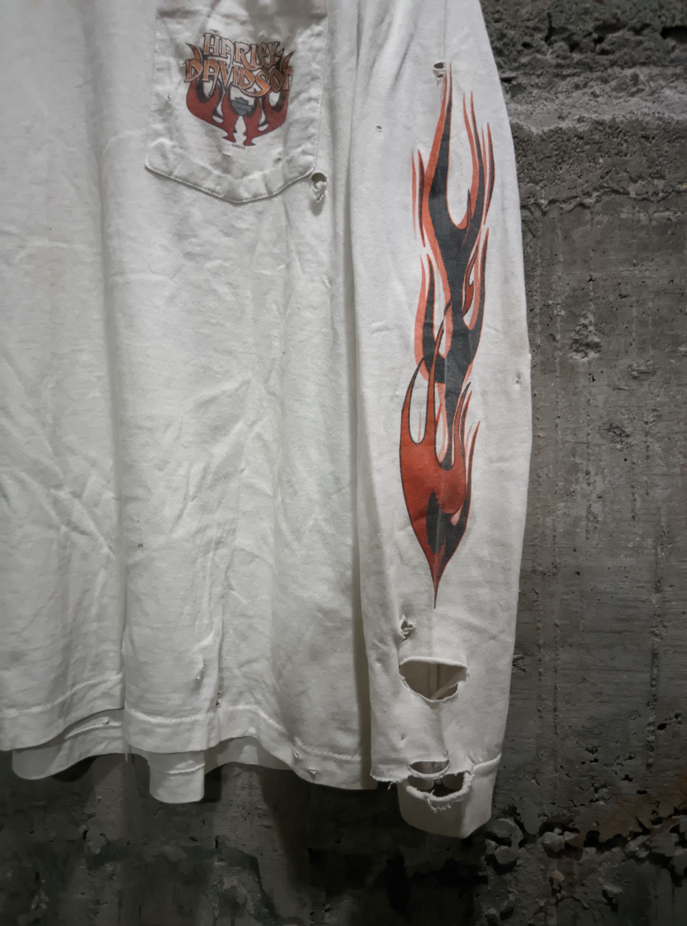 Harley Davidson Vintage thrashed Harley Davidson flames distressed WCC ERD Size US L / EU 52-54 / 3 - 3 Thumbnail