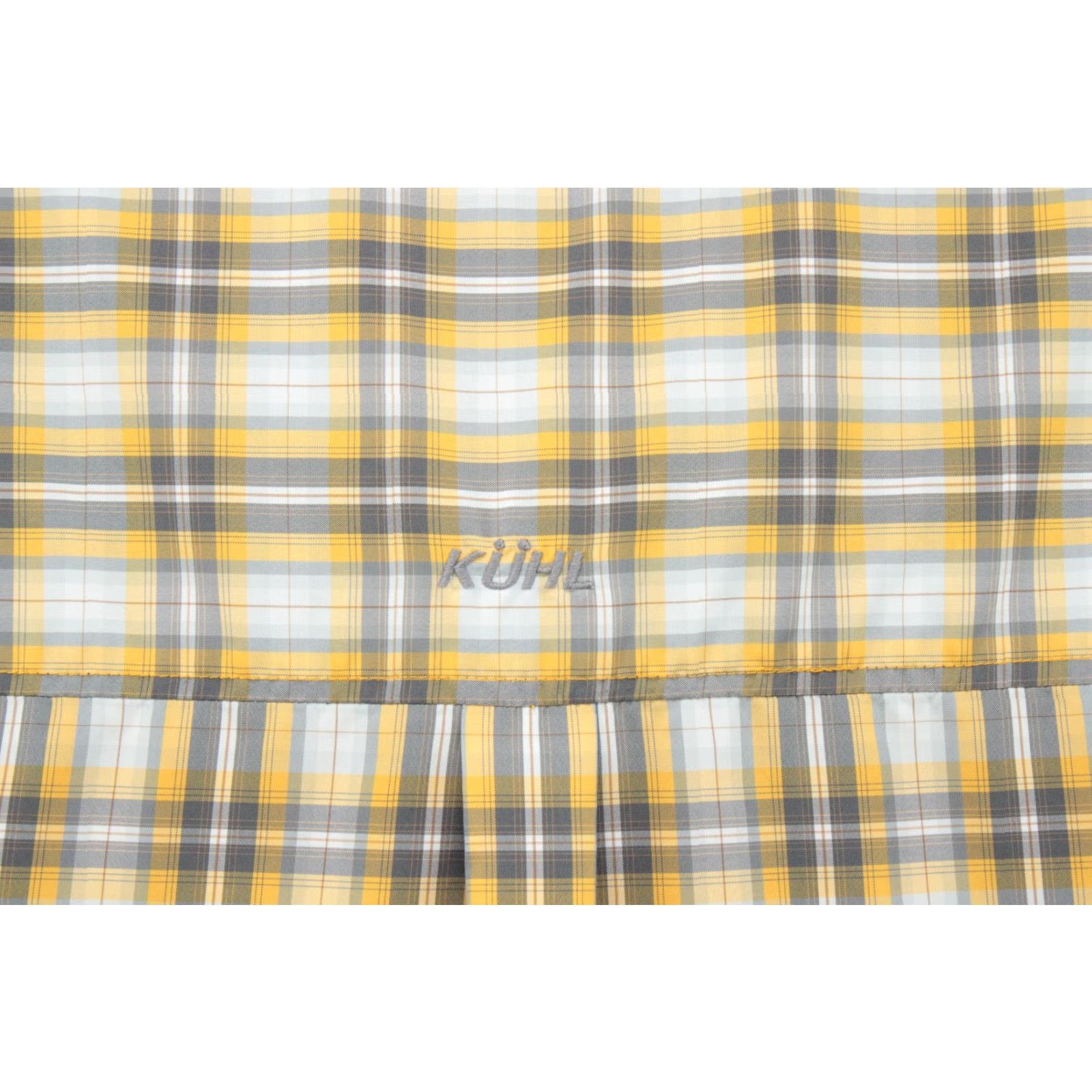 Vintage KUHL Shirt Men’s XL Gray Yellow Plaid Short Sleeve Pearl Snap Hiking Fishing Size US XL / EU 56 / 4 - 7 Thumbnail