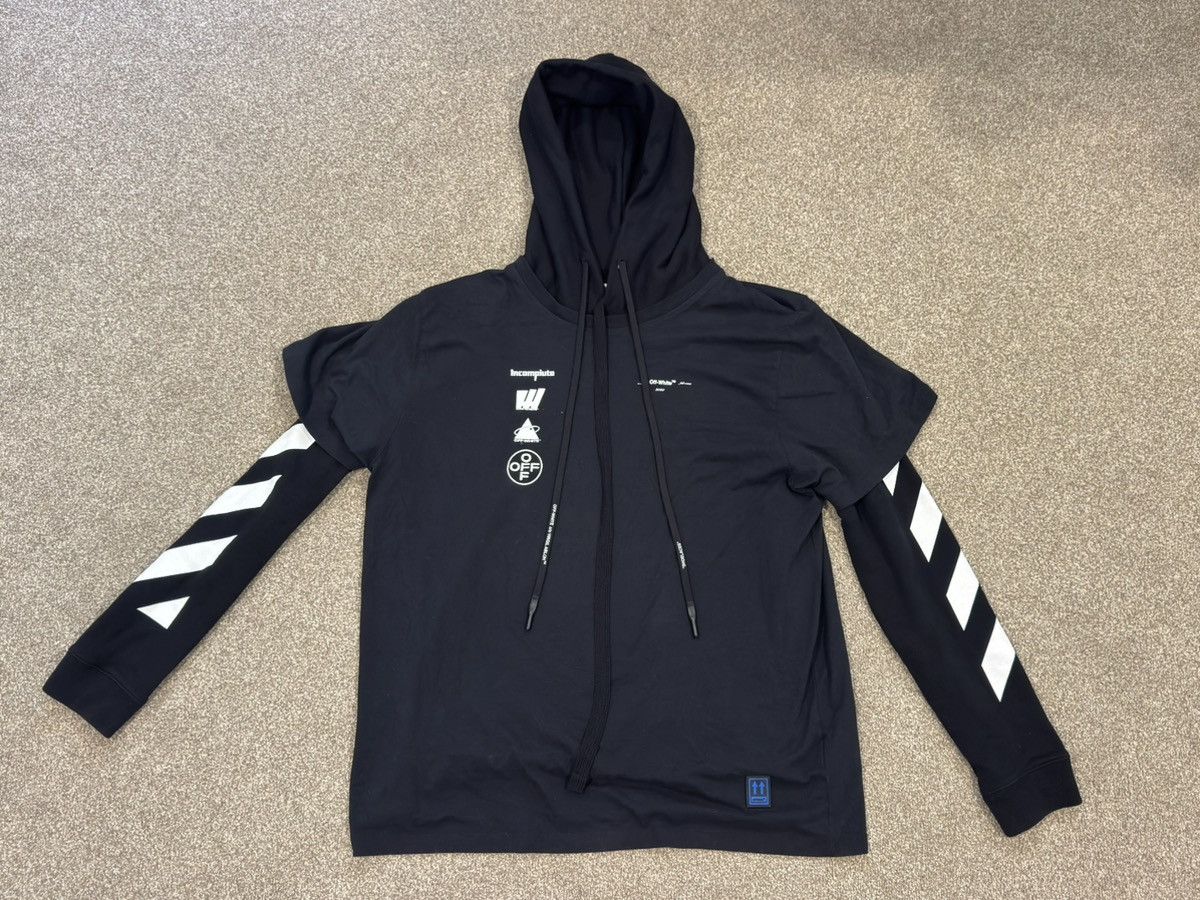 Off-White OFF-WHITE DIAG MARIANA HOODED T-SHIRT Size US M / EU 48-50 / 2 - 1 Thumbnail