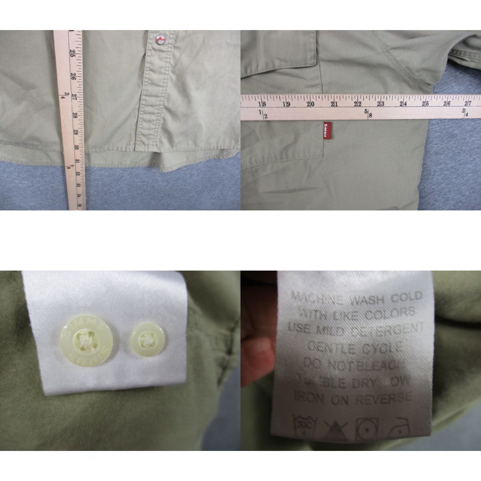 Vintage Simms Shirt Mens Large Brown Outdoors Lightweight Pockets Vented Size US L / EU 52-54 / 3 - 8 Thumbnail