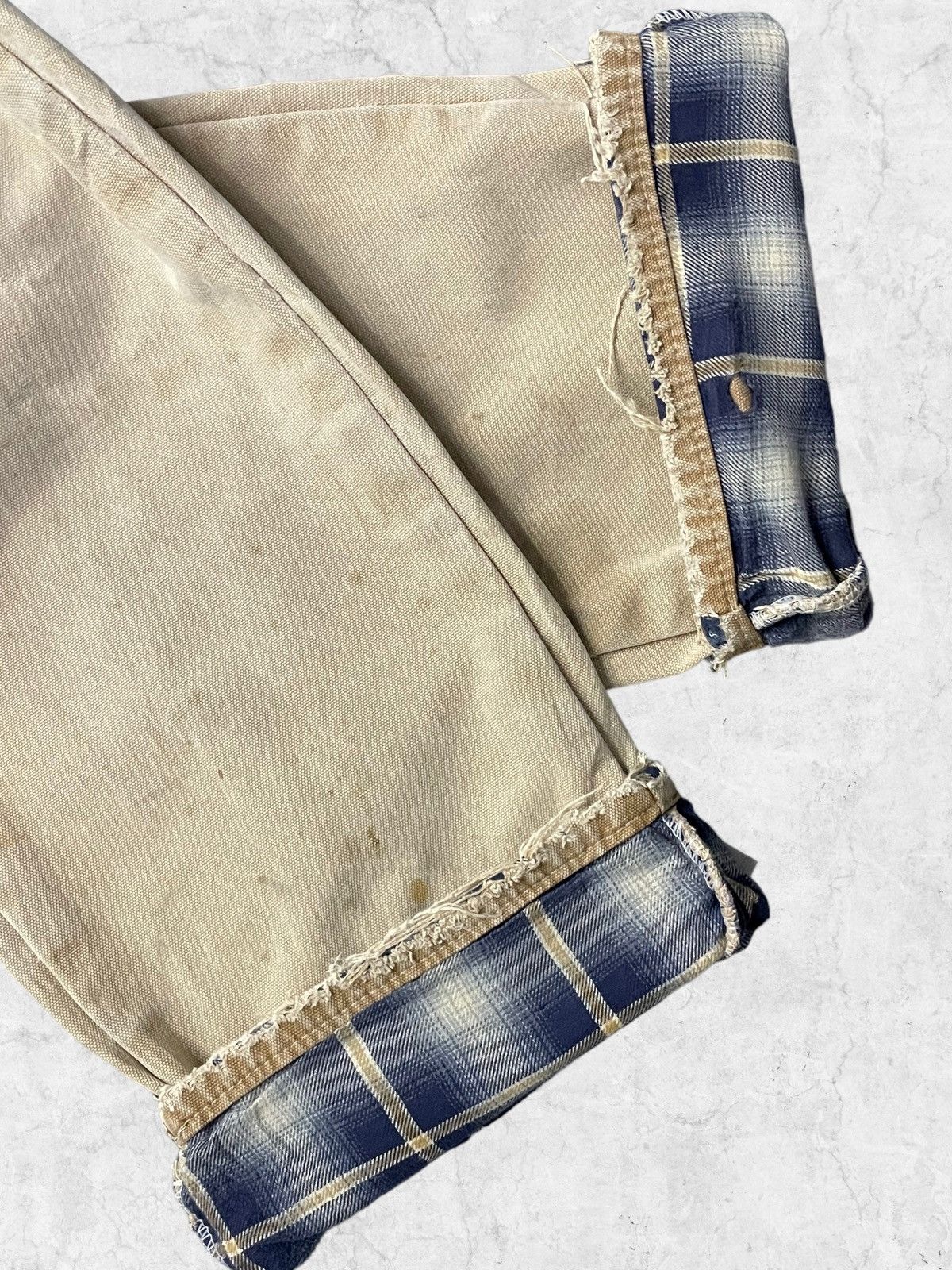Dickies × Vintage Vintage Dickies Carpenters Distressed Flannel Lined Belted Size US 36 / EU 52 - 4 Thumbnail