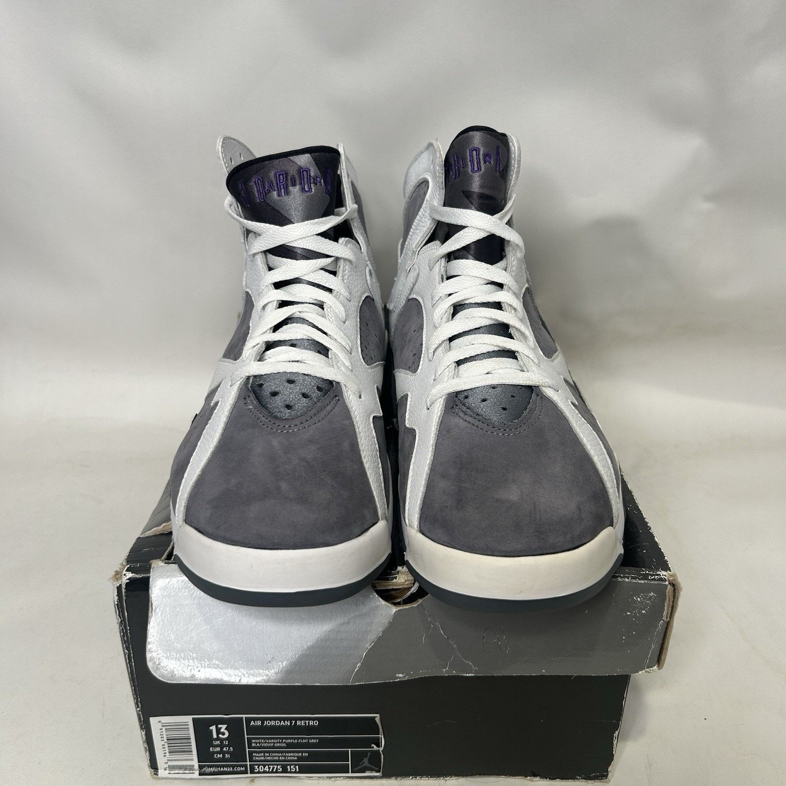 Jordan Brand Nike Air Jordan 7 VII Retro “Flint Grey Purple” (2006) Size US 13 / EU 46 - 2 Thumbnail