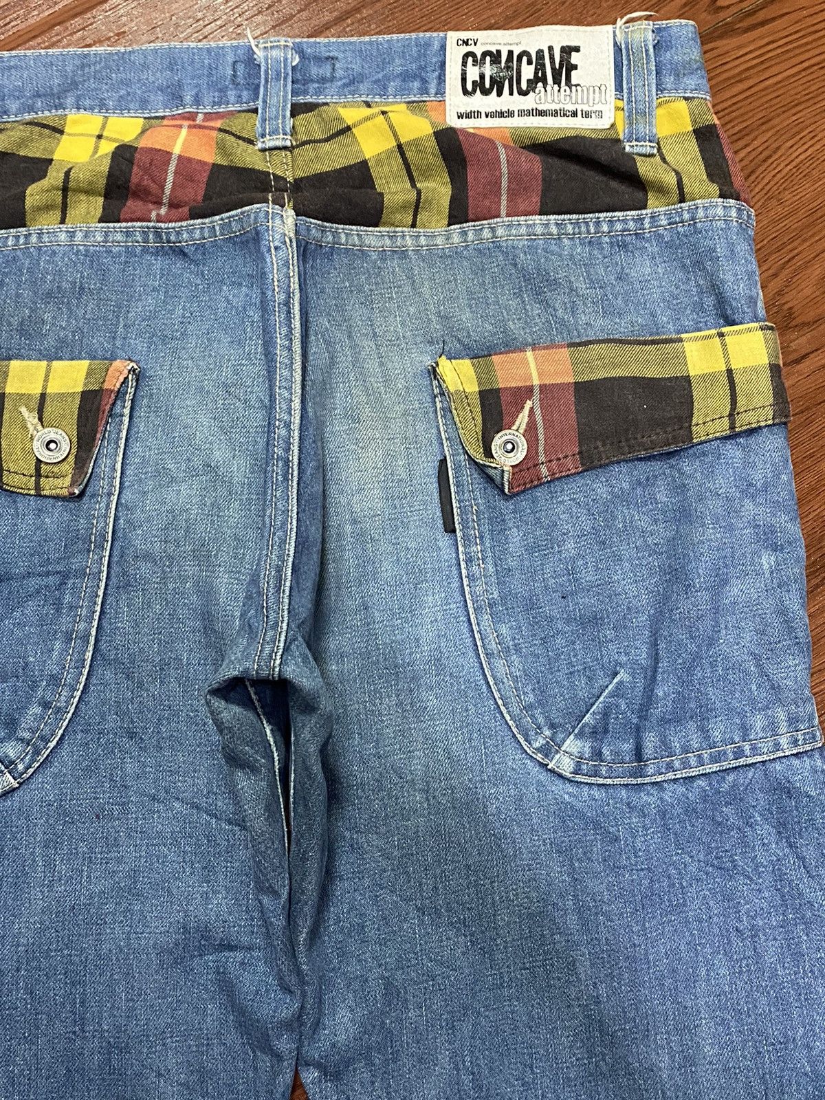 Japanese Brand Vintage Japanese Brands Checker Pocket Loose Jeans Size US 32 / EU 48 - 12 Thumbnail