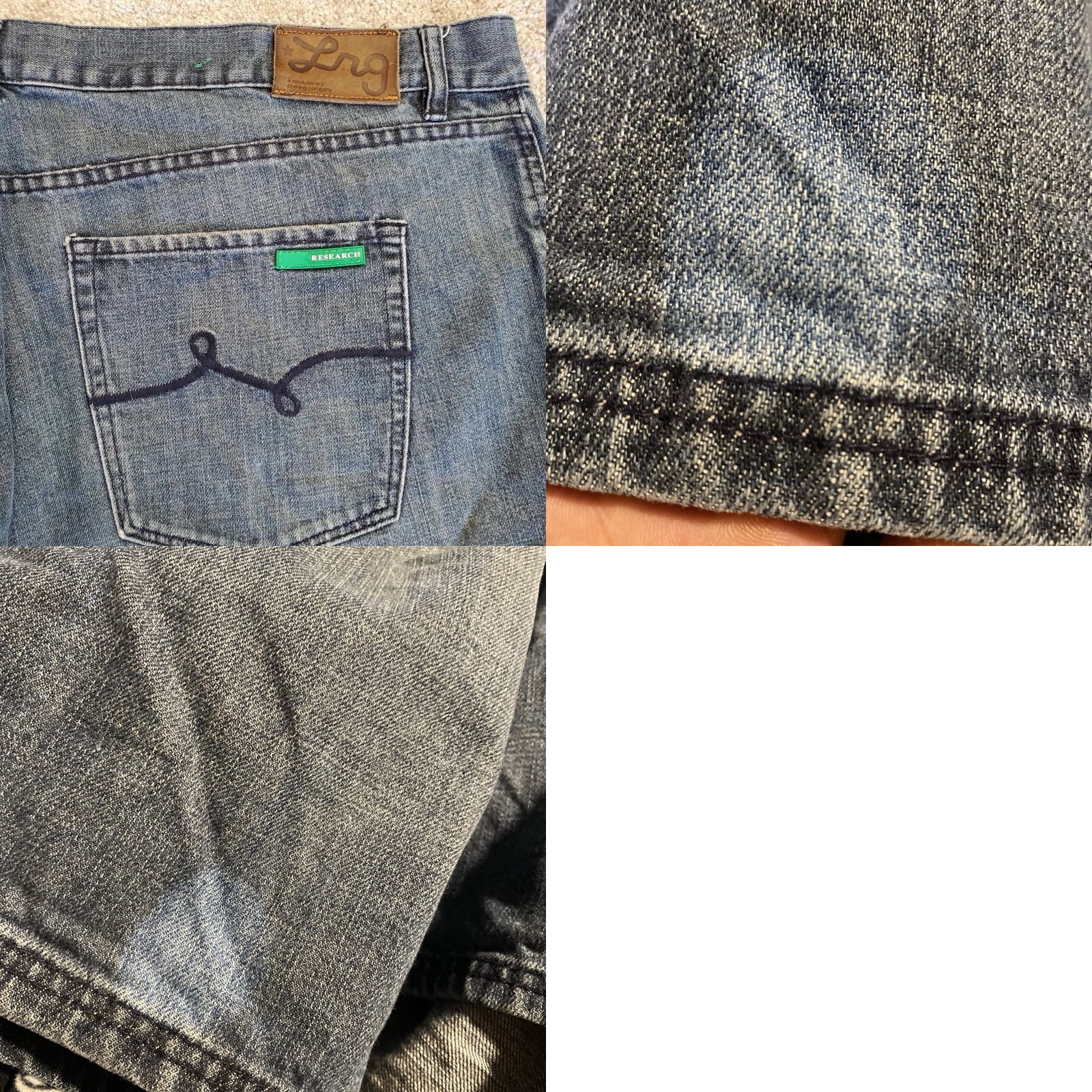 Denime LRG Mens Denim Jean Shorts Distressed 44 Blue Size US 44 / EU 60 - 10 Thumbnail