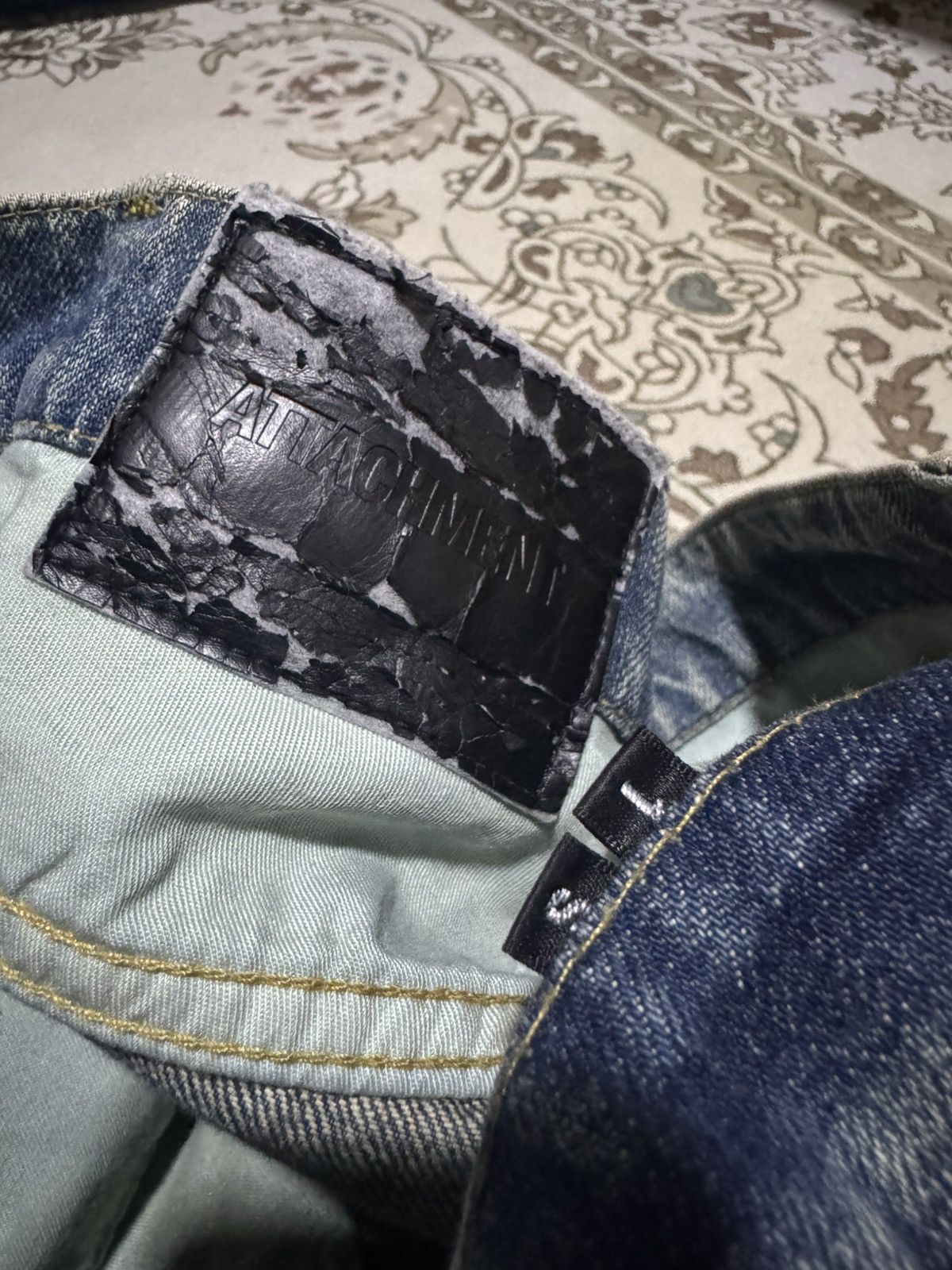 Kazuyuki Kumagai Attachment J Curve Leg Denim Distress Attachment Jeans Size US 31 - 7 Thumbnail