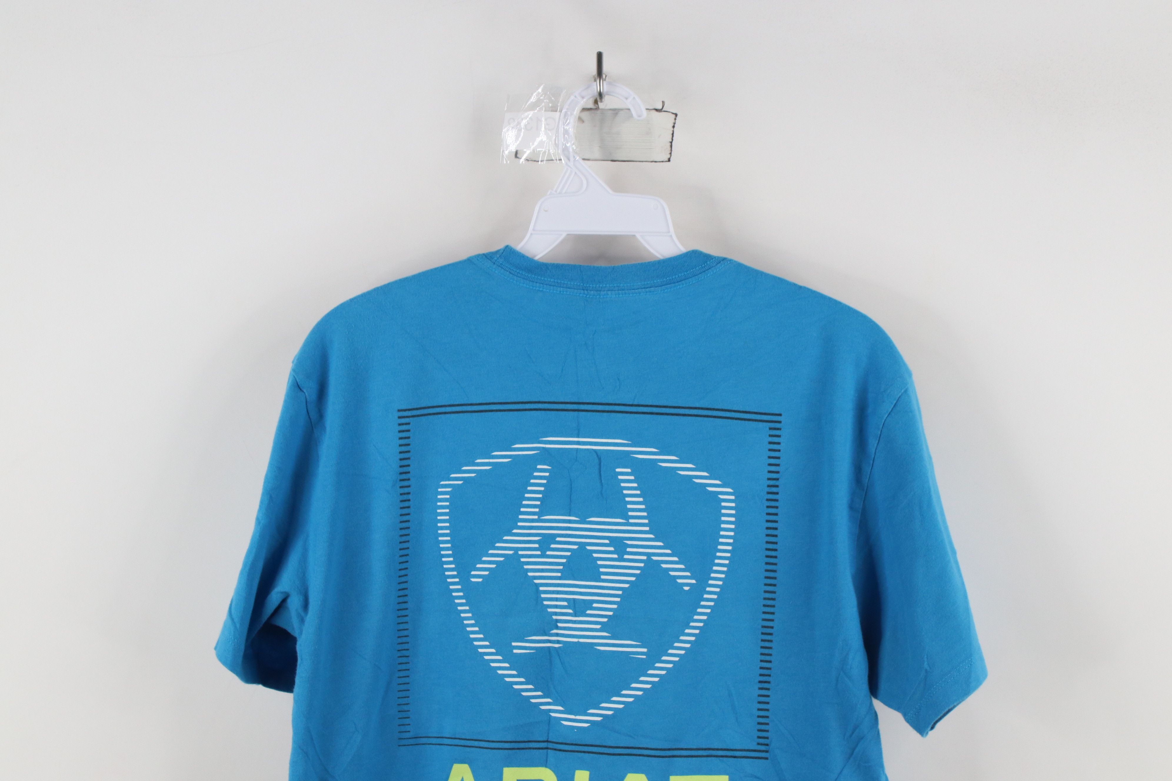 Ariat × Vintage Ariat Faded Spell Out Workwear Short Sleeve T-Shirt Blue Size US M / EU 48-50 / 2 - 11 Thumbnail