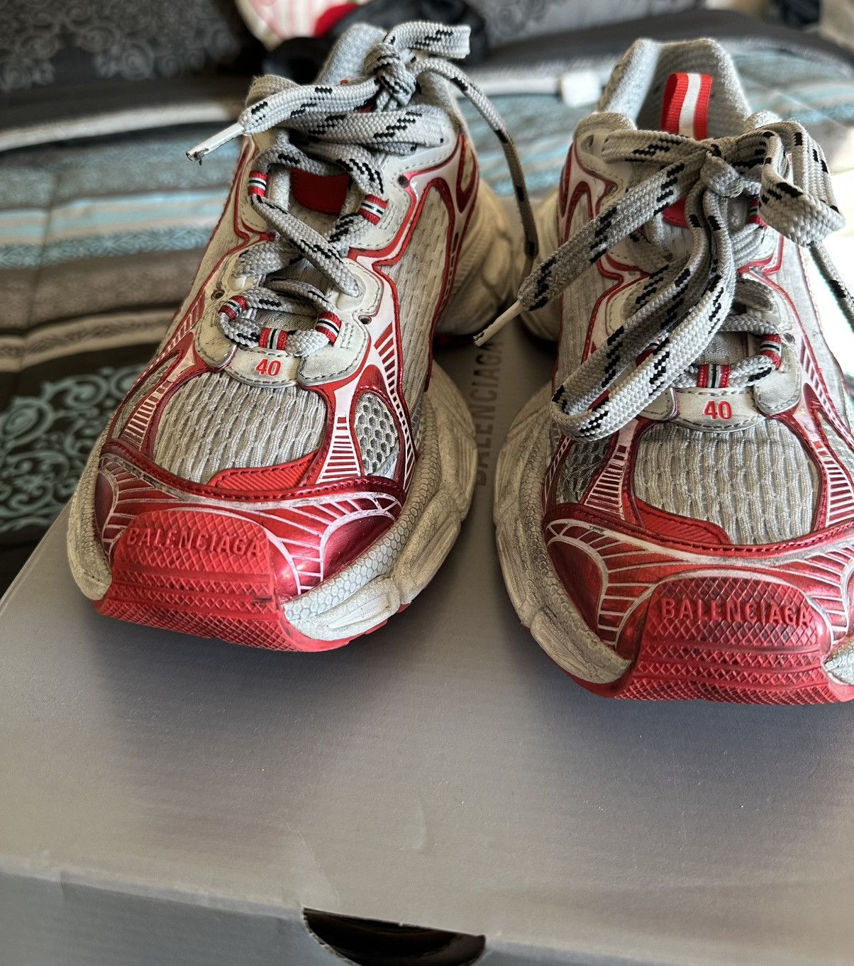 Balenciaga BALENCIAGA 3XL Distressed Mesh and Rubber Sneakers Size US 7 / EU 40 - 6 Thumbnail