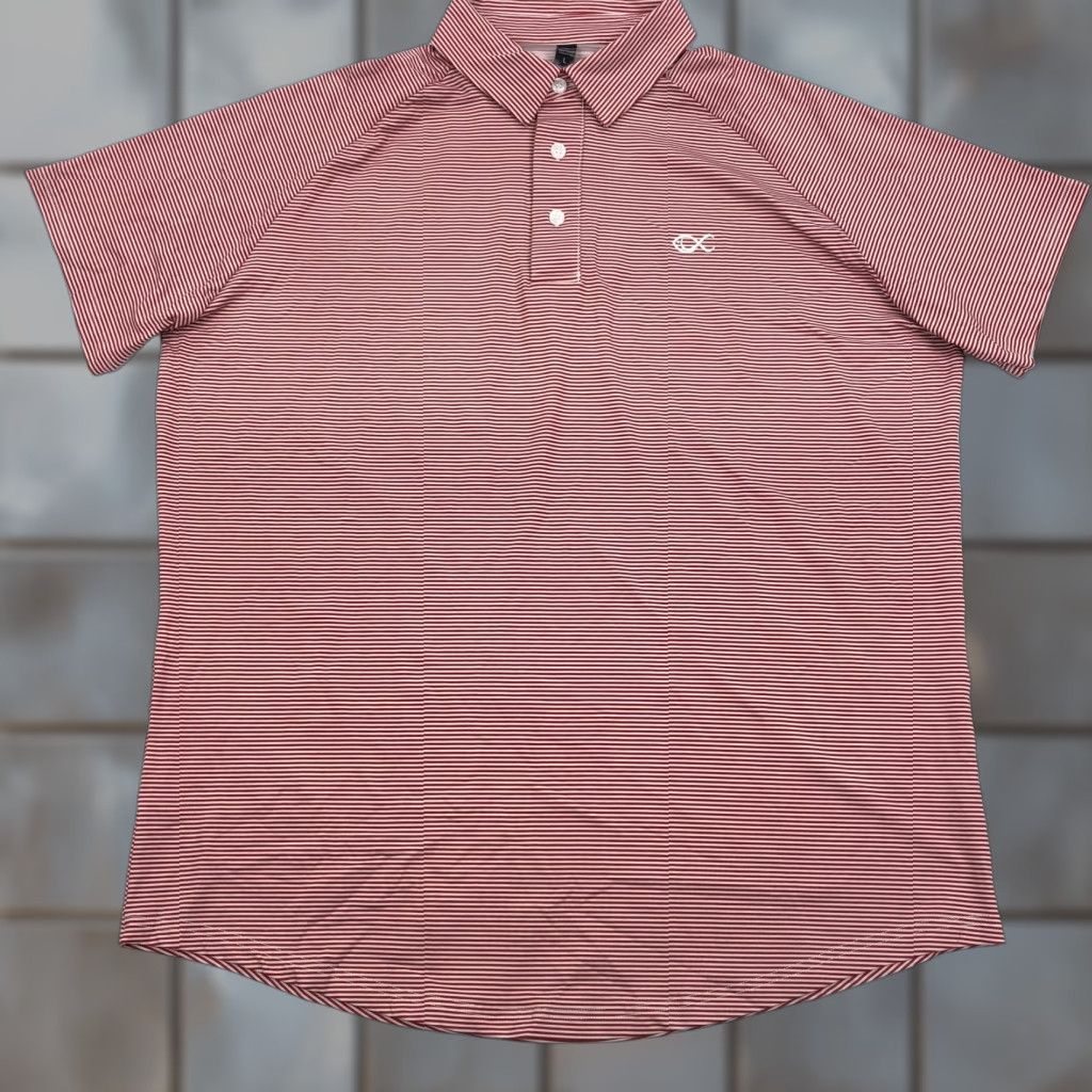 Vintage Southern Athletica Polo Shirt Striped Golf Shirt Men L Red White Performance Polo Shirt Size US L / EU 52-54 / 3 - 1 Thumbnail
