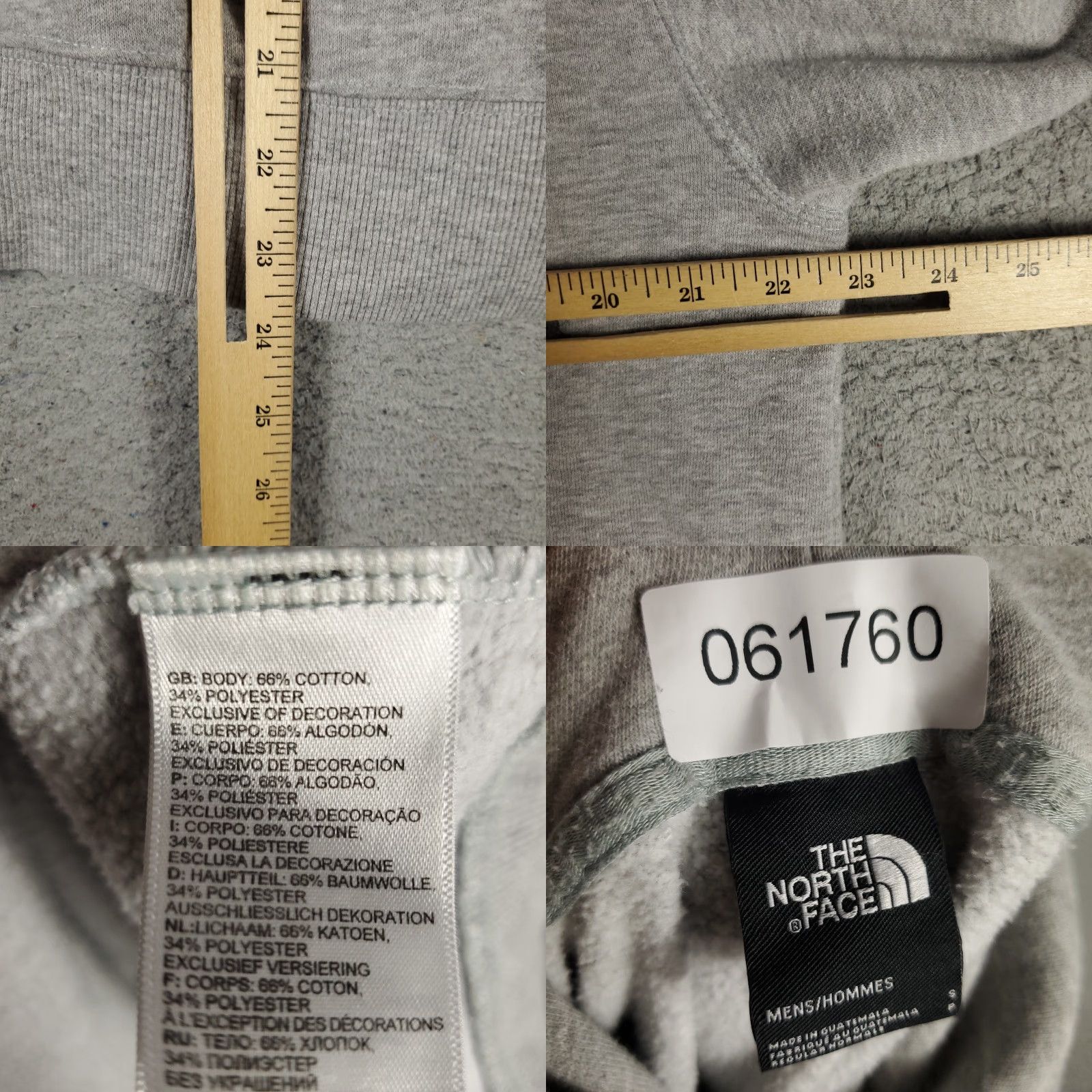 The North Face VINTAGE The North Face Men's Hoodie Pullover Sweatshirt S Gray Casual All Seasons Size US S / EU 44-46 / 1 - 8 Thumbnail