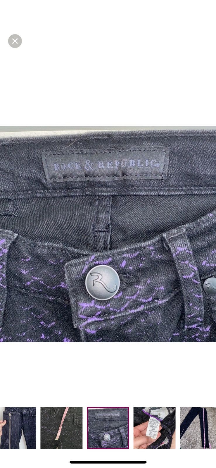 Rock & Republic Rock and republic snake print skinny jeans size 0 Size 25" / US 0 / IT 36 - 3 Thumbnail