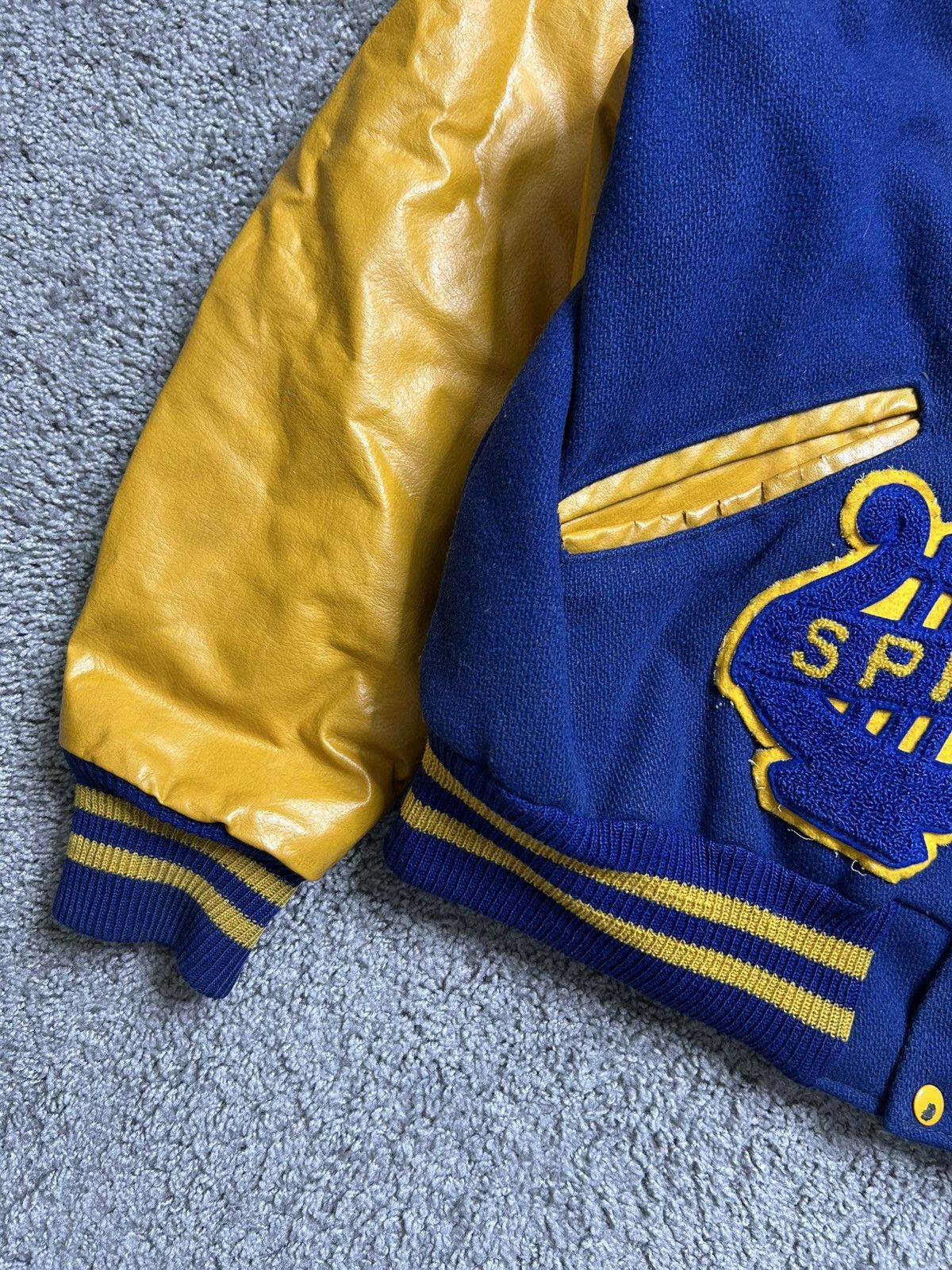 Delong Vintage 70s De Long Varsity Football Letterman Wool Jacket Size US M / EU 48-50 / 2 - 3 Thumbnail
