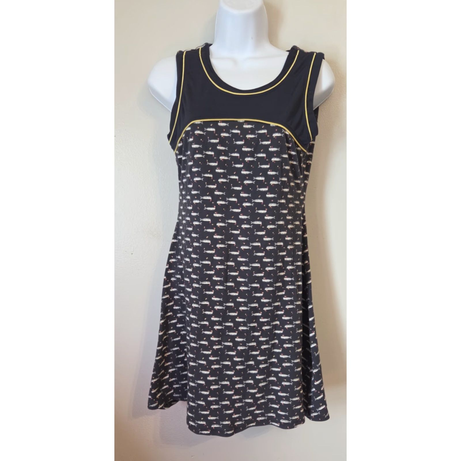 Vintage VINTAGE 90s Y2k Yumi Sporty Whale Print Dress Mini A-Line Blue 8 Womens Size M / US 6-8 / IT 42-44 - 2 Thumbnail