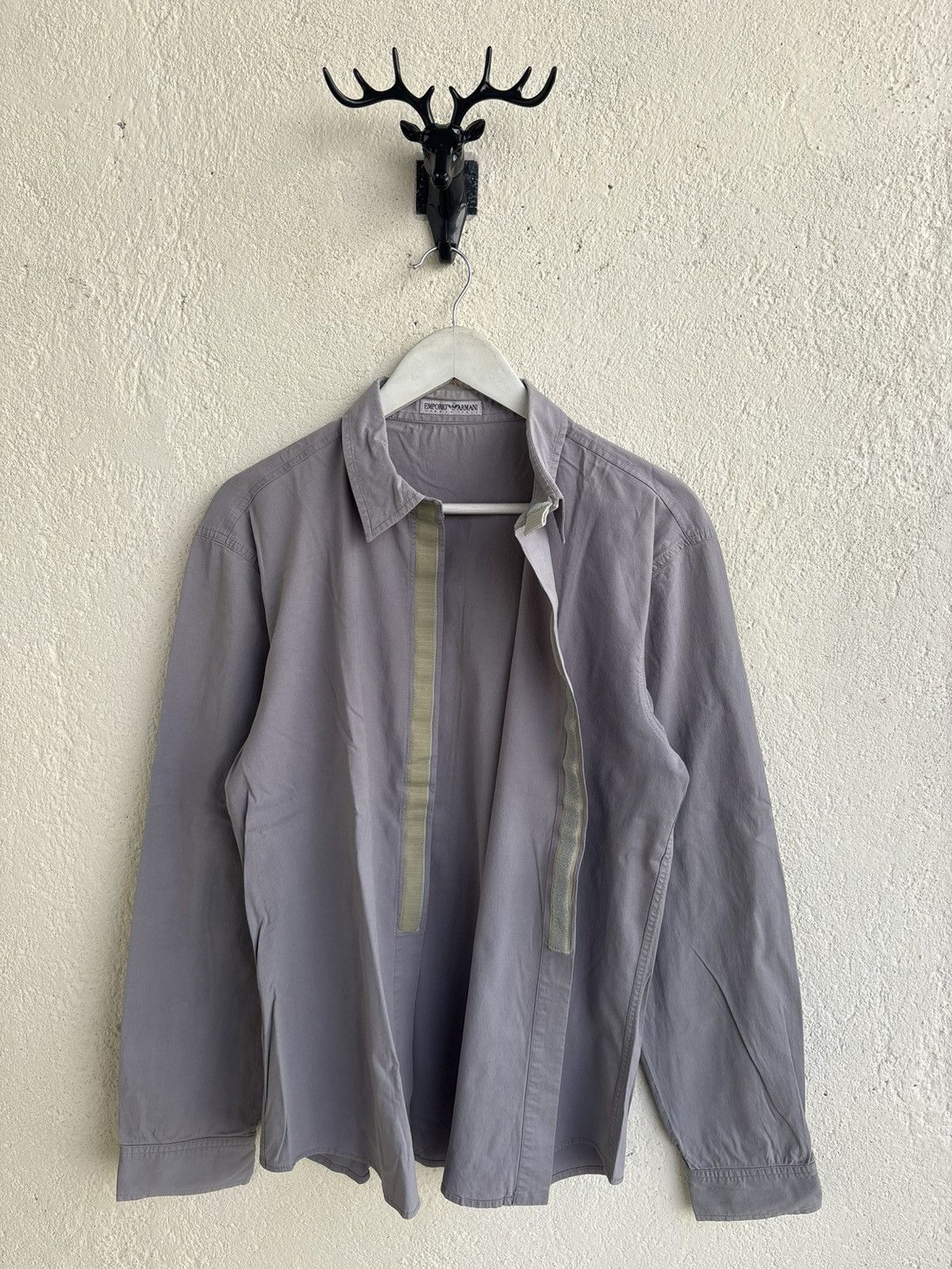 Emporio Armani 90s Archive Emporio armani velcro button up Size US M / EU 48-50 / 2 - 1 Thumbnail