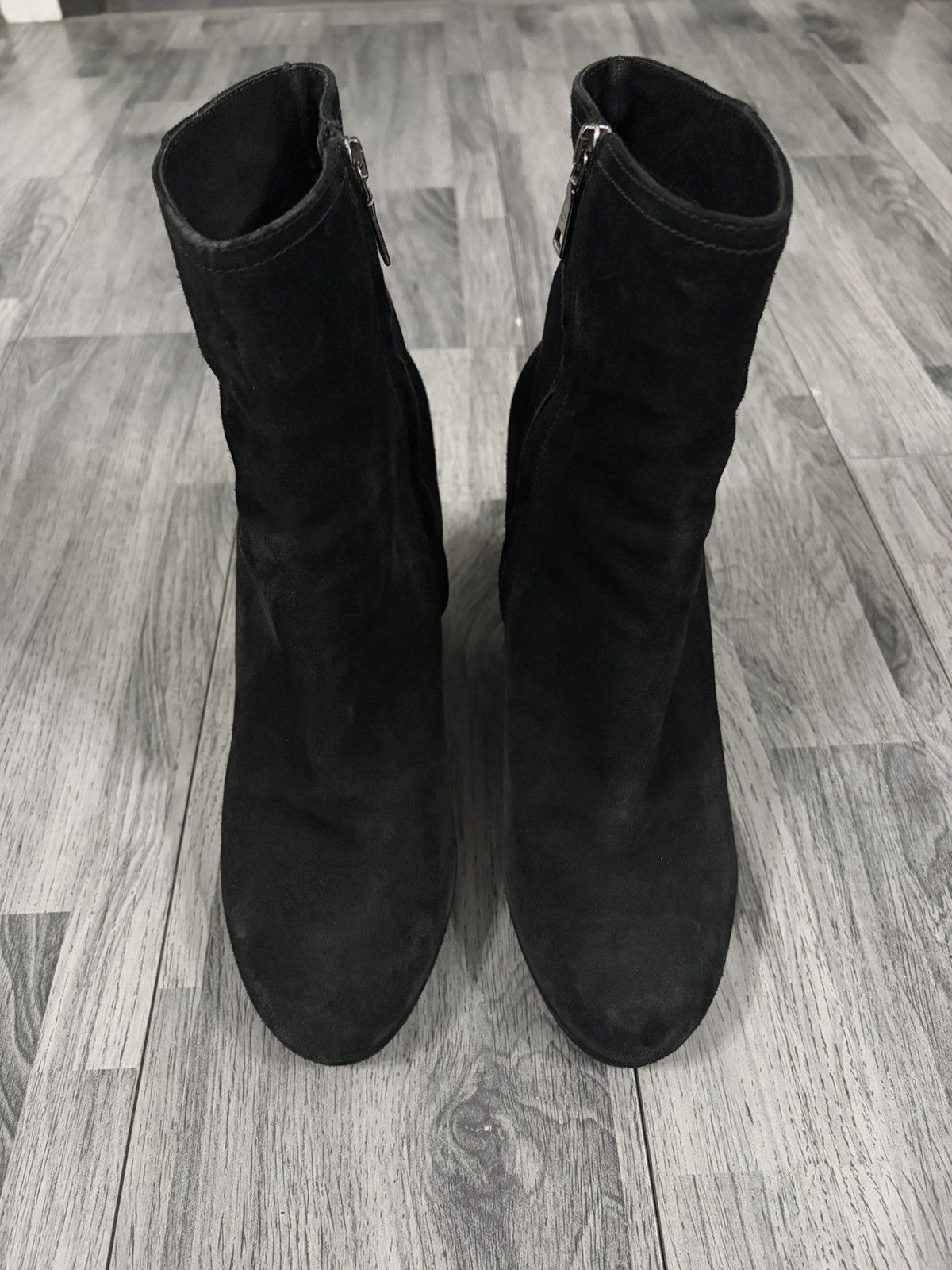 Prada Prada Linea Rossa Black Suede Wedge Ankle Booties Size US 11 / IT 41 - 3 Thumbnail