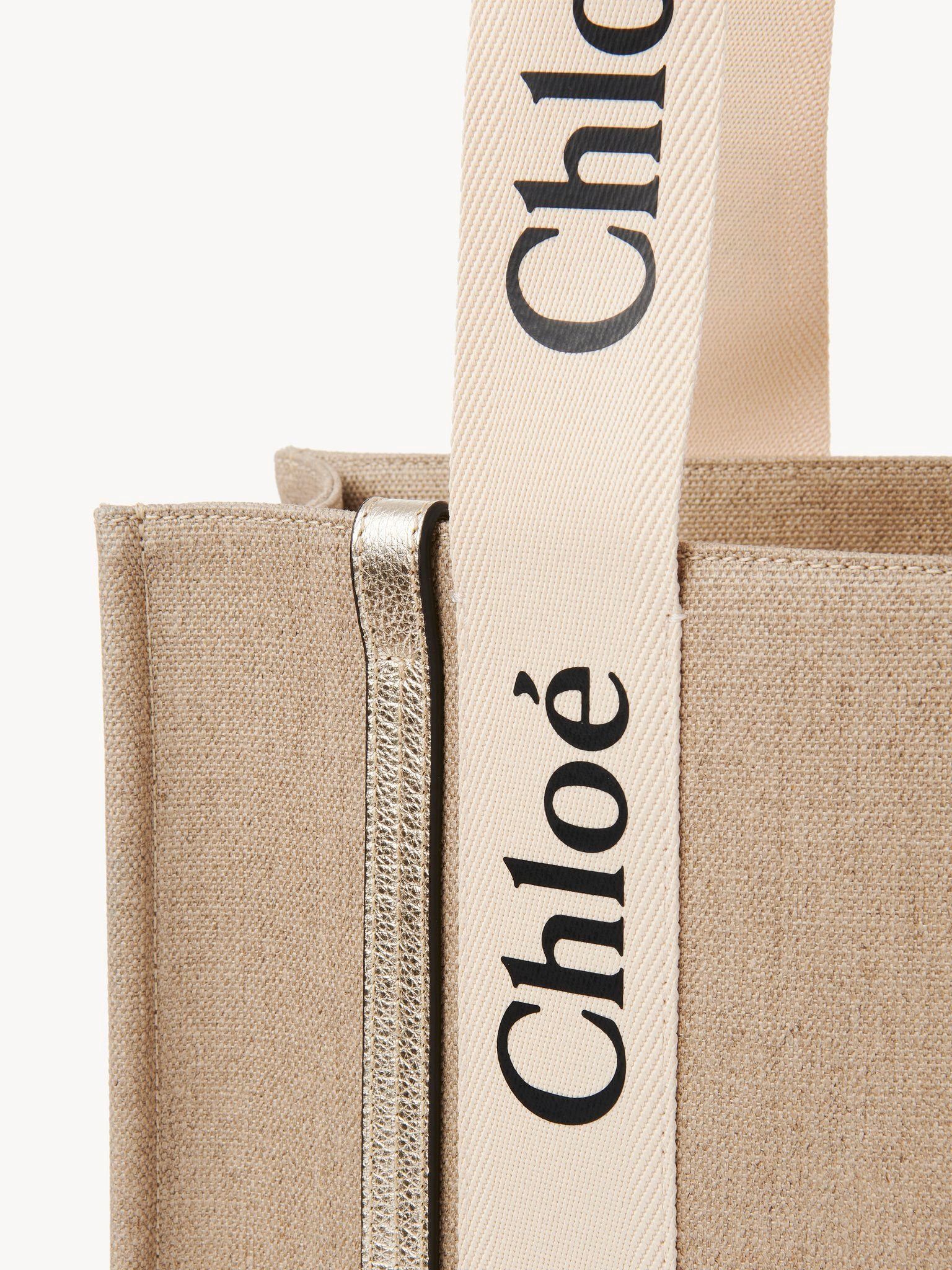 Chloe o1loc1c10425 Size: OS / Woody Medium Tote Bag in Light Gold Size ONE SIZE - 7 Thumbnail