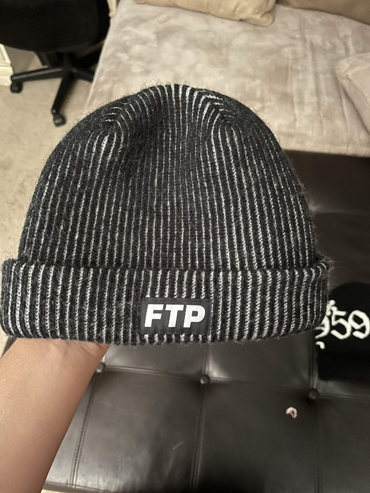 Fuck The Population FTP two tone beanie black Size ONE SIZE - 4 Thumbnail