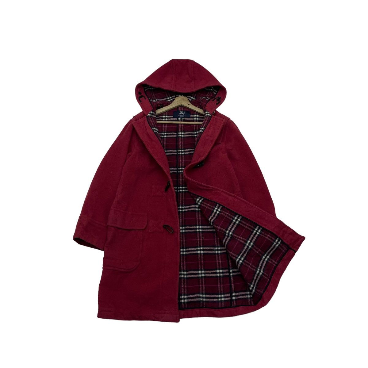 Vintage Burberry London Nova Check Duffle Coat Jacket