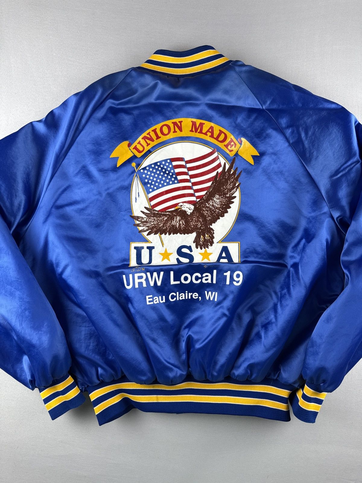 Vintage Vintage 80s King Louie Union Satin Jacket Eagle Flag USA L Size US L / EU 52-54 / 3 - 1 Thumbnail