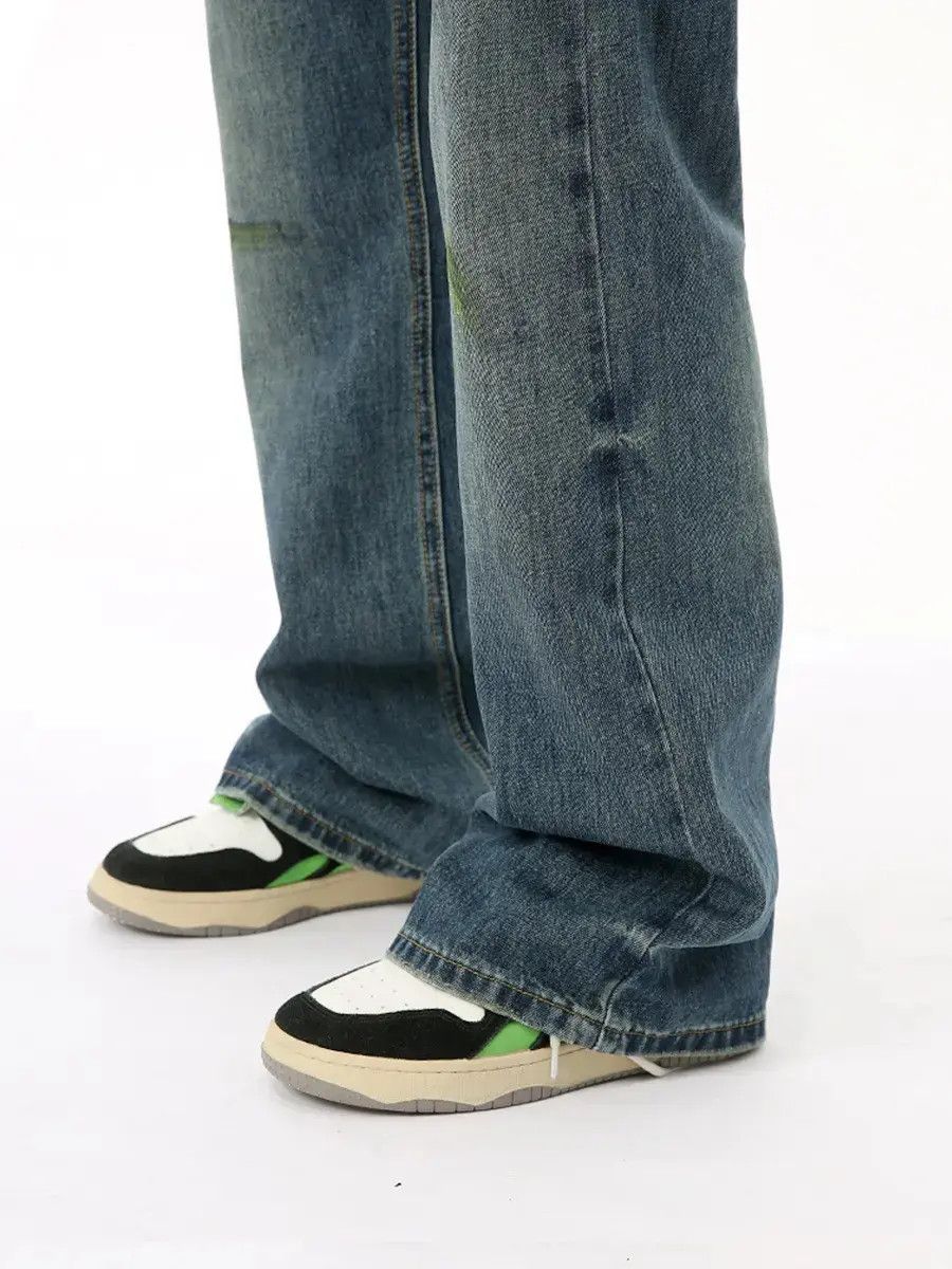 Japanese Brand Retro loose washed micro flared jeans Size US 32 / EU 48 - 2 Thumbnail