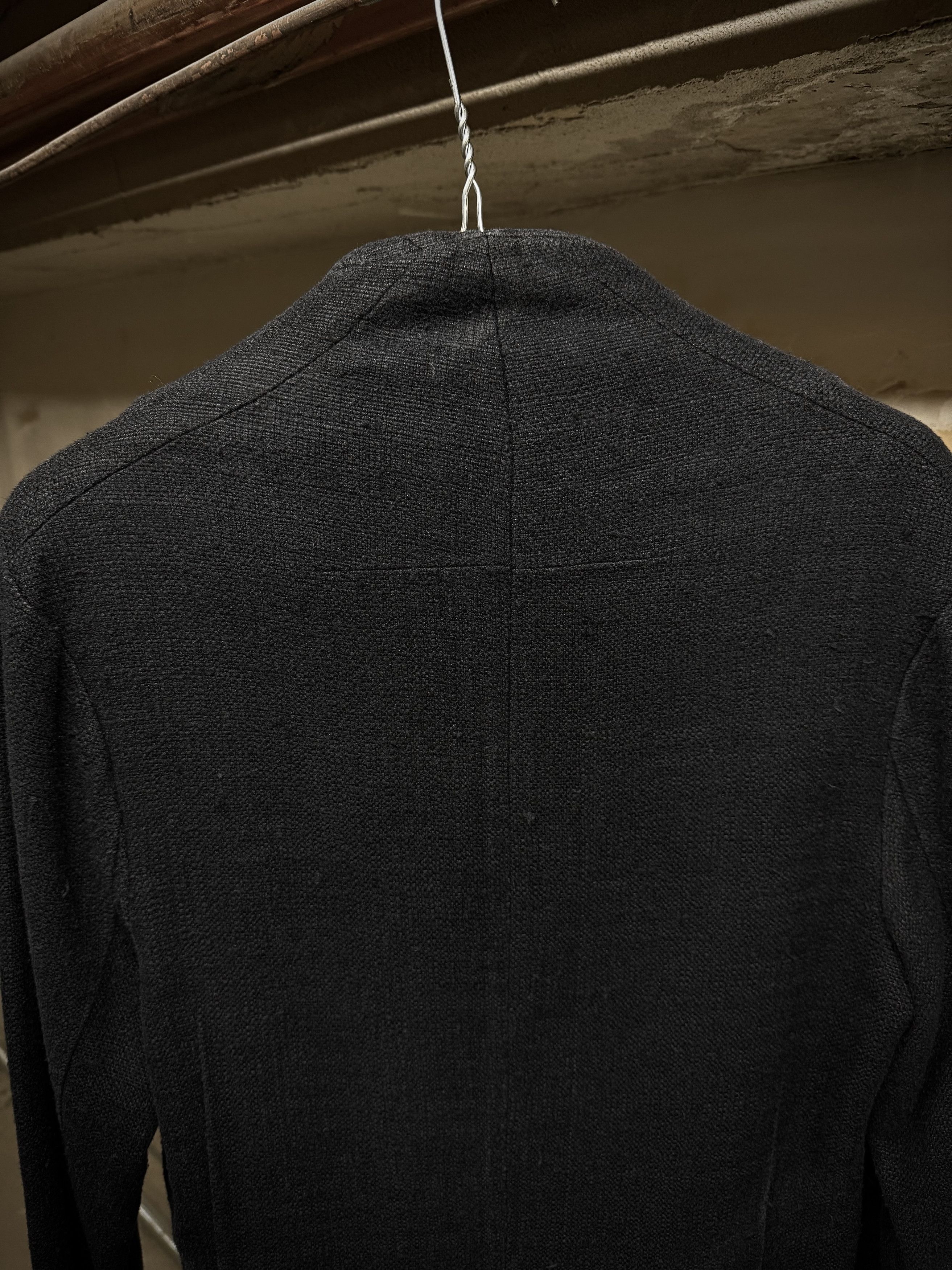 Aleksandr Manamis Aleksandr Manamïs Charcoal Grey Raw Silk Frayed Hem Coat Size US S / EU 44-46 / 1 - 13 Thumbnail