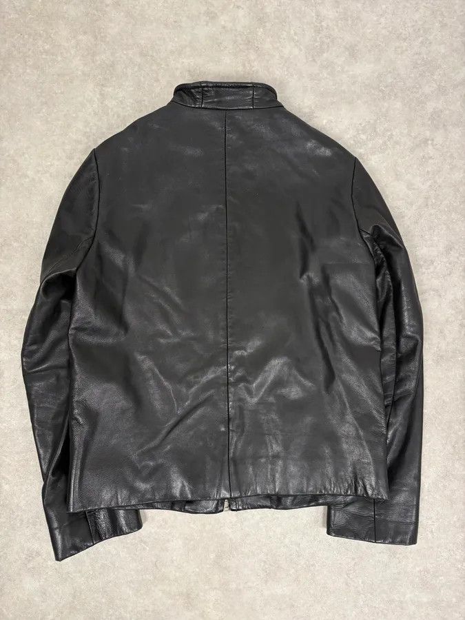 Prada AW1999 Prada Black Minimalist Biker Leather Jacket Size M / US 6-8 / IT 42-44 - 7 Thumbnail