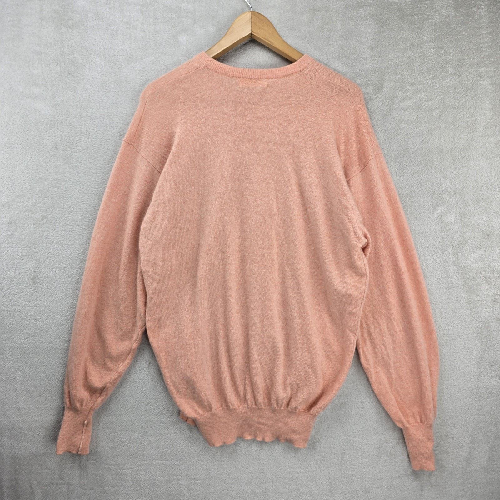 Fedeli Vintage Fedeli Cashmere Sweater Mens 44 Large Peach FLAWS Size US L / EU 52-54 / 3 - 7 Thumbnail