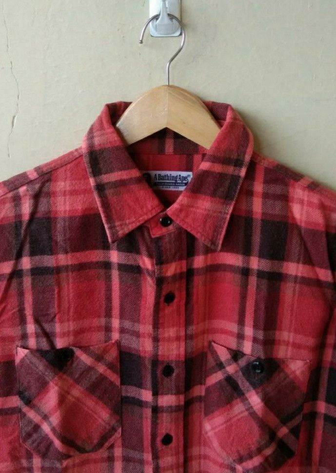 Bape Plaid Flannel Shirt Size US M / EU 48-50 / 2 - 3 Thumbnail